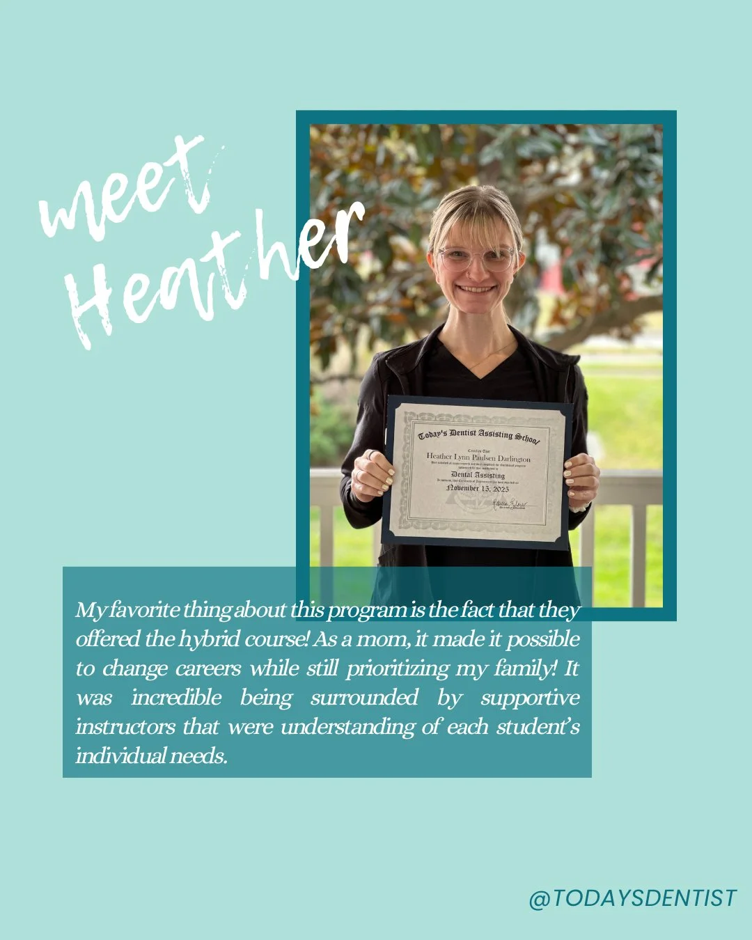 Being a mom and going back to school isn&rsquo;t easy,  but the right program makes it possible. 

One of our recent students shared:
"My favorite thing about this program is the fact that they offered the hybrid course! As a mom, it made it pos