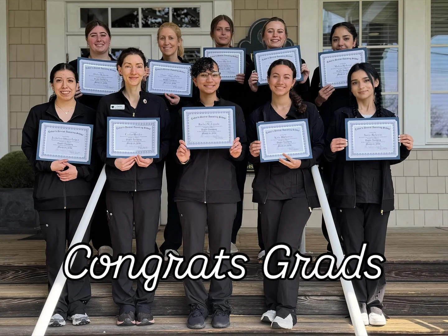Congratulations! This group has officially graduated and on their way to changing lives in the dental field. We are so proud of you all! Help us congratulate them! #graduation #careerfasttrack #dentalassistant #dentalassistingschool #smilemaker