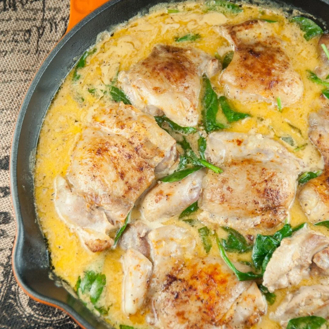 Creamy Lemon Chicken with Spinach