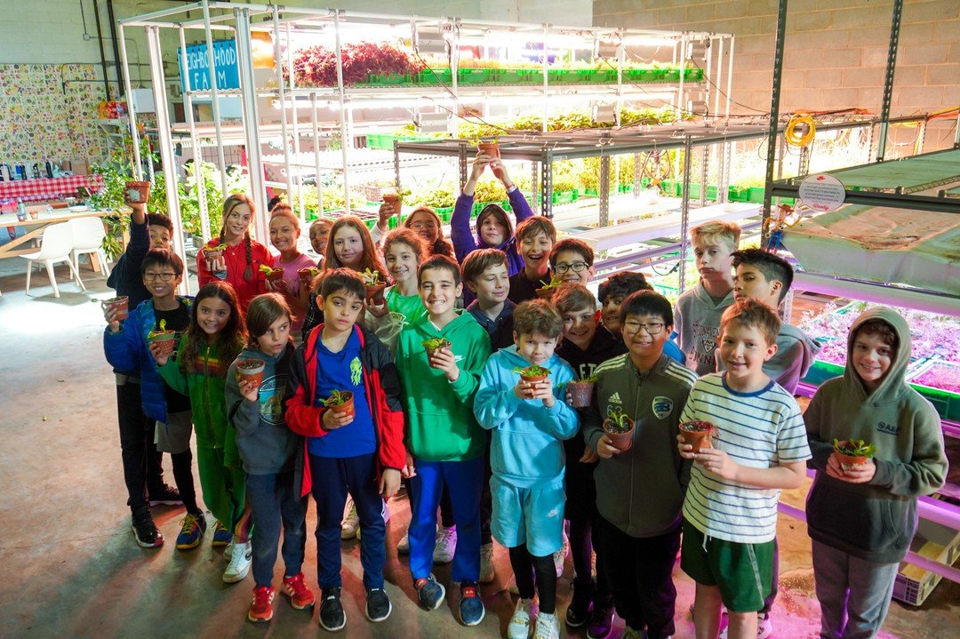 Area 2 Farms was proud to welcome fifth graders from @gdshoppers as they learned about innovative farming methods as part of their Community Engagement &amp; Experiential Learning program.