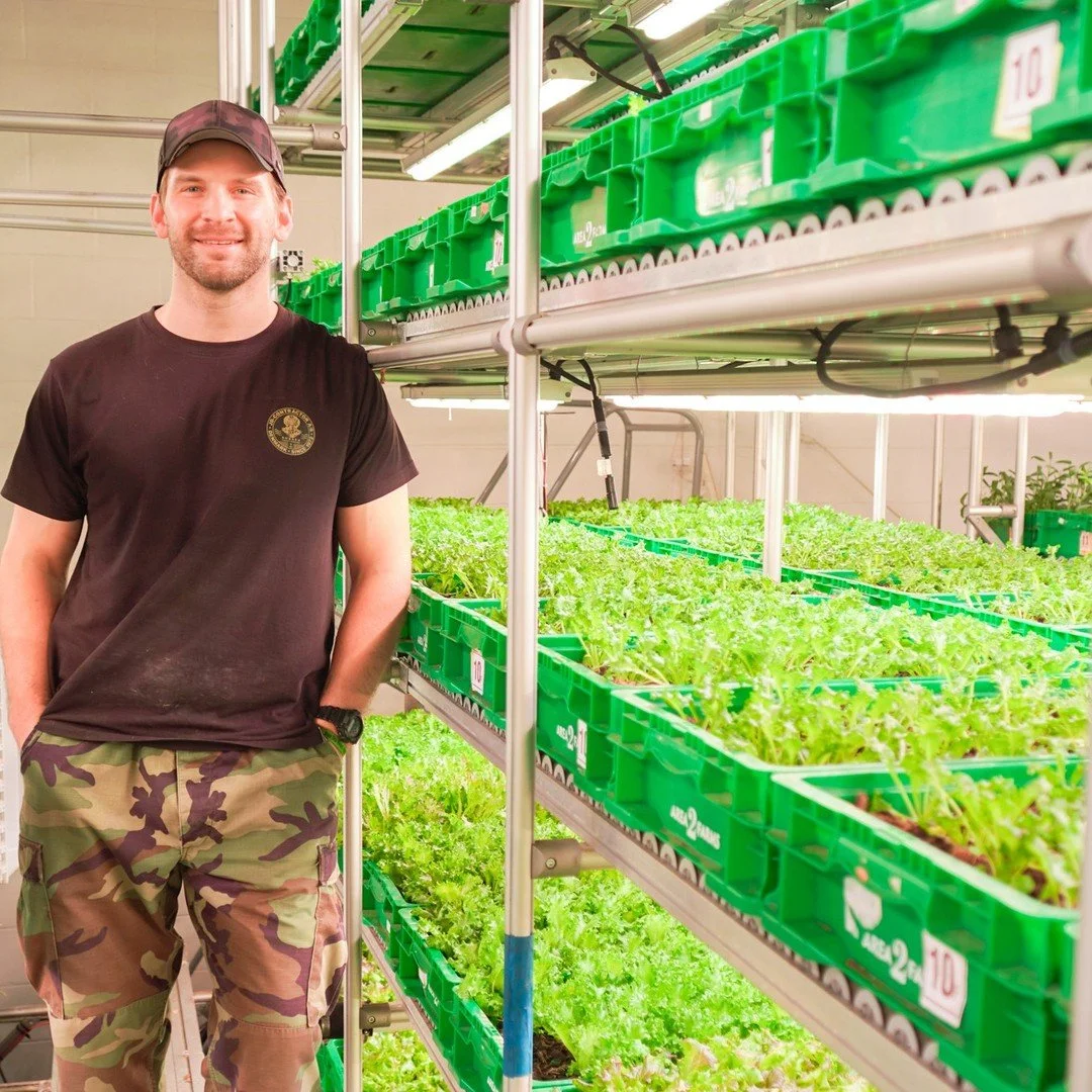 This Veterans Day, we recognize all who have served, both past and present, and welcome our newest farmer.

Conor served in the United States Navy as a diver for six years; and as our newest apprentice farmer he is joining Area 2 Farms to cultivate a