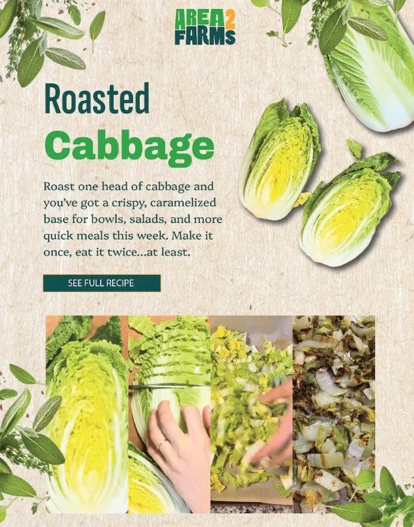 Roasted cabbage is so simple, and it's something you can cook once and eat it twice, or more!