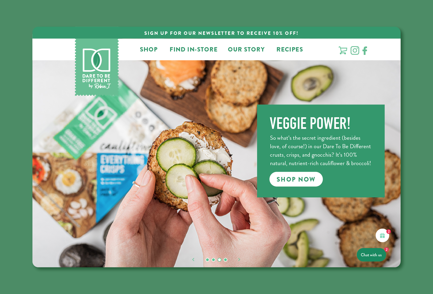 Cauliflower Pizza Web Design