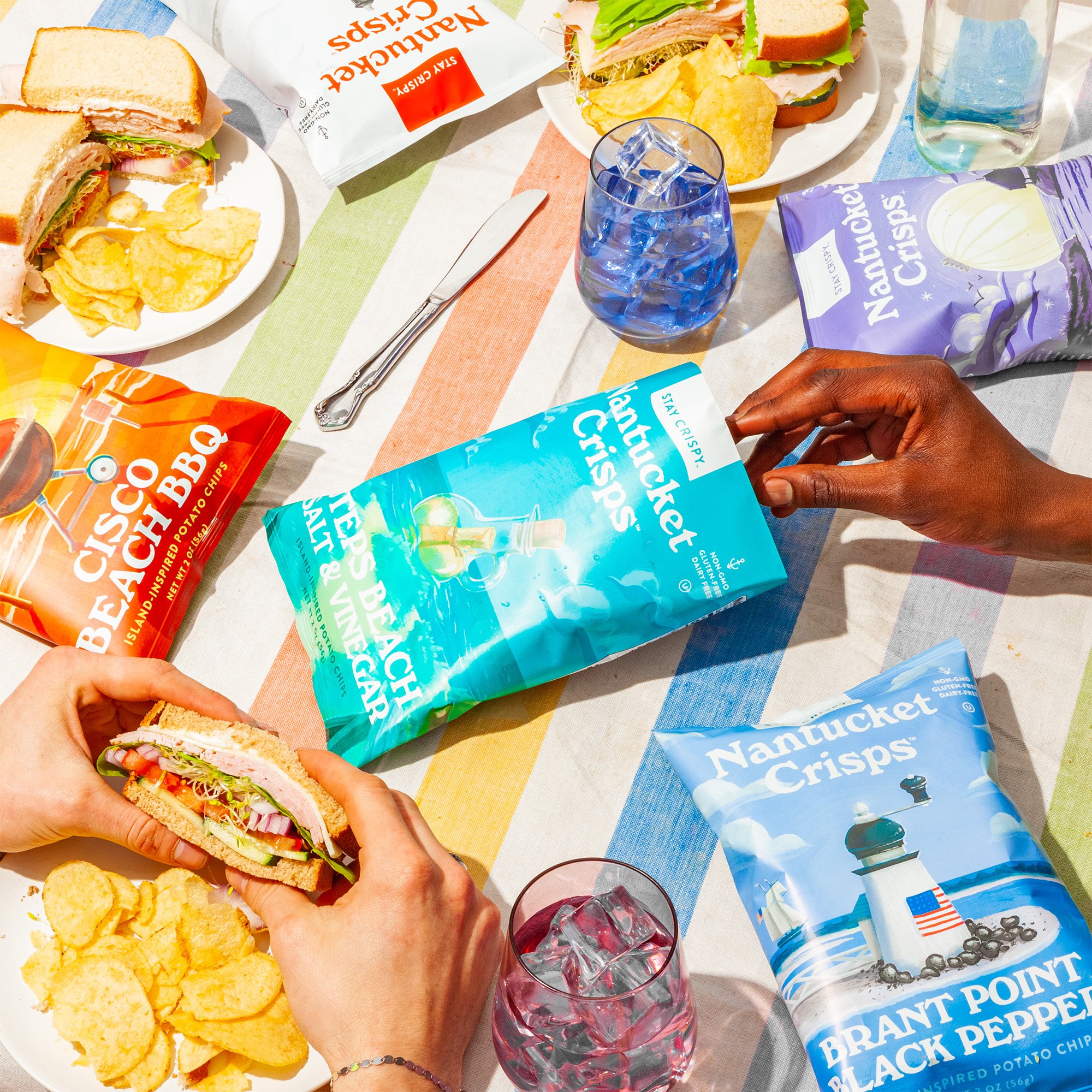 Nantucket Crisps potato chip bag design