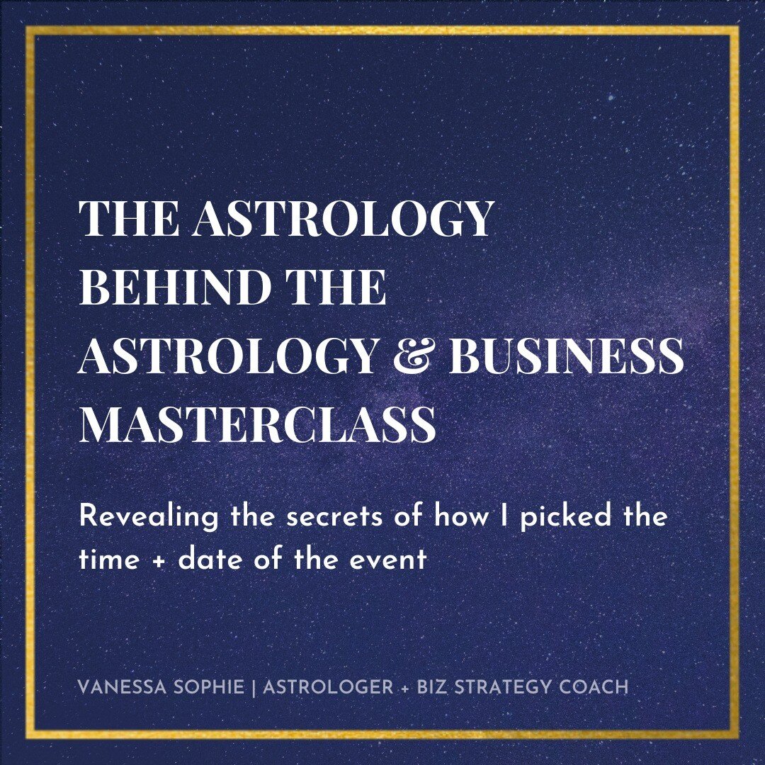 I've started putting intention into EVERYTHING I do. 💫

I now plan most of my events in accordance to the best Astrology transits for my goals and intentions - and it is amazing to see things unfolding in the best possible way!

Here's the Astrology