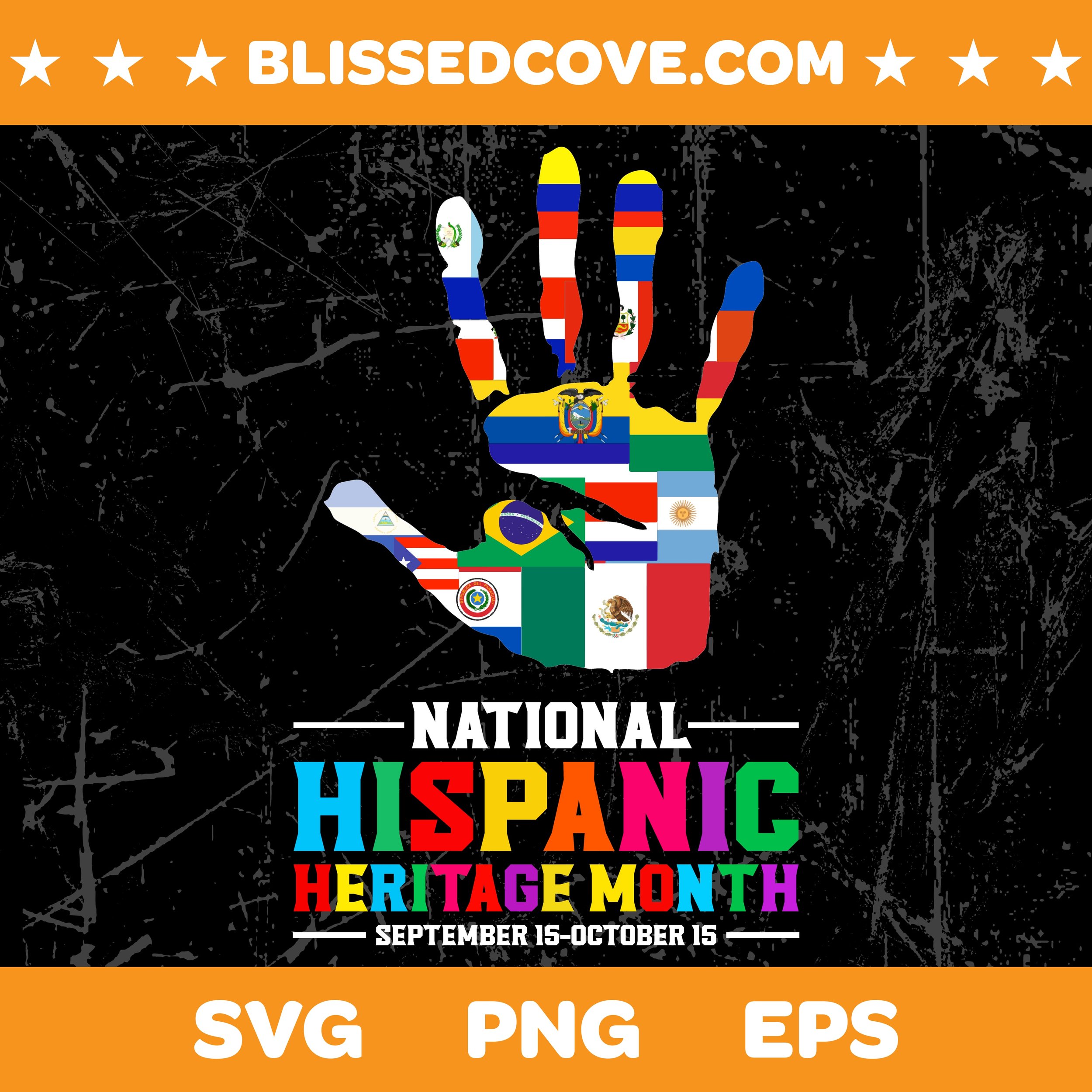 Hispanic Heritage Month Art | Holding Hands PNG SVG EPS | Digital Download