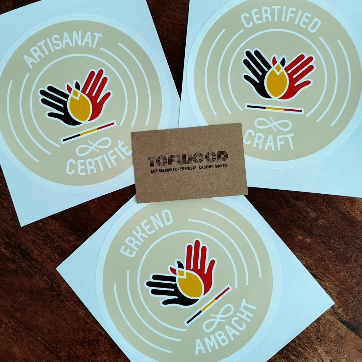 I'm happy and honoured to share with you the obtaining of my legal certification as &laquo;Craftsman in carpentry and cabinet making&raquo; from the Craftsmen's Committee of the Belgian Federal Ministry of Economics. 

- https://deambachten.be/nl/art