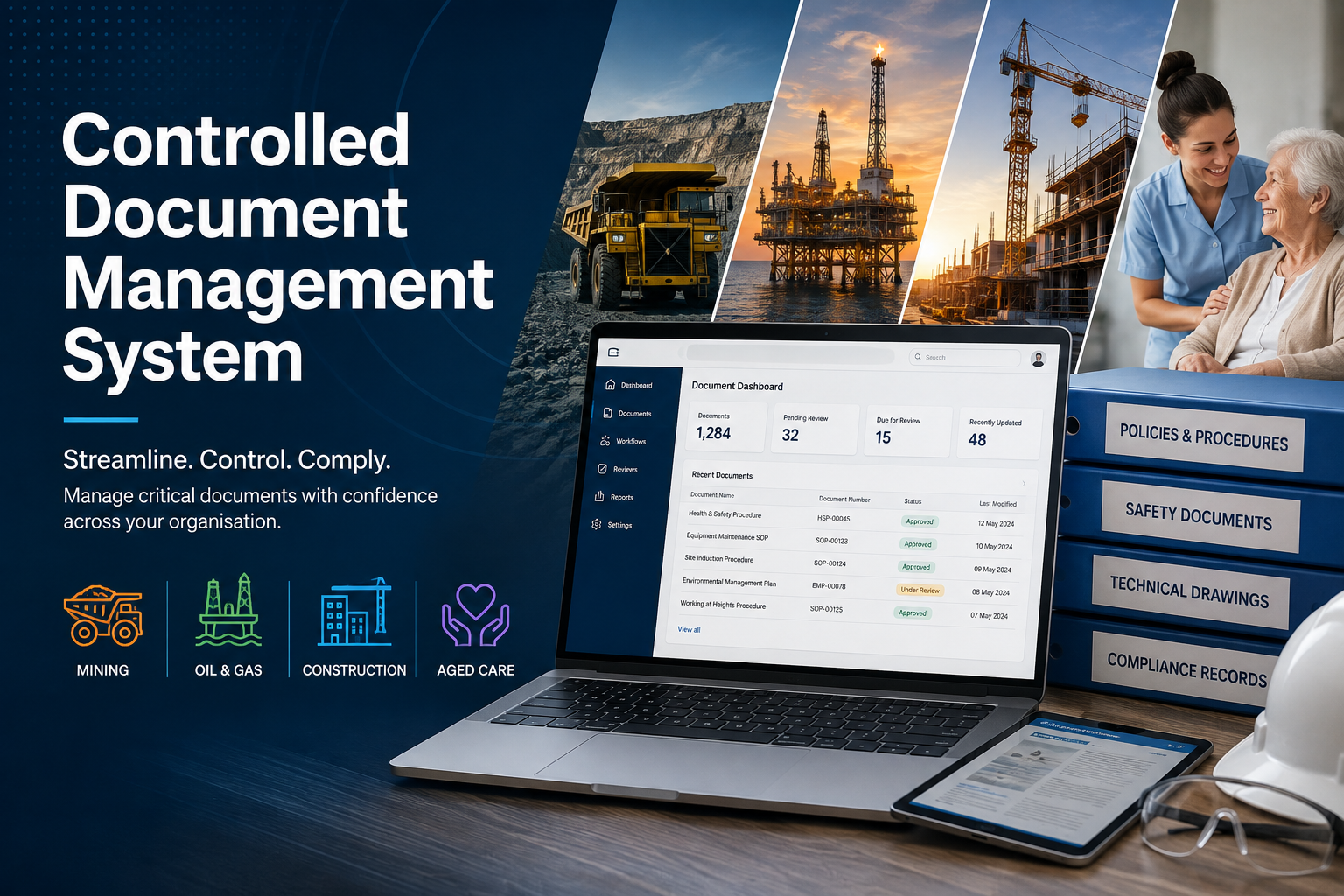 Controlled Document Management System for Mining, Oil &amp; Gas, Construction and Aged Care