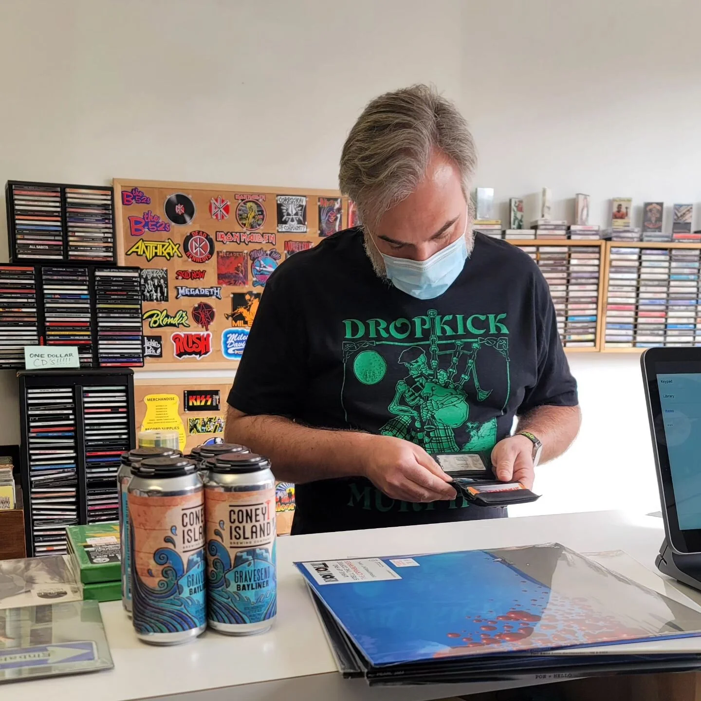 Busy, busy day over here and it's only 10AM. The Taylor Swift is already gone and the lucky girl who snagged the last copy won a record player! Thanks again to @thosebeersnobs for always dropping off some great beer. We can't wait to see who else wil