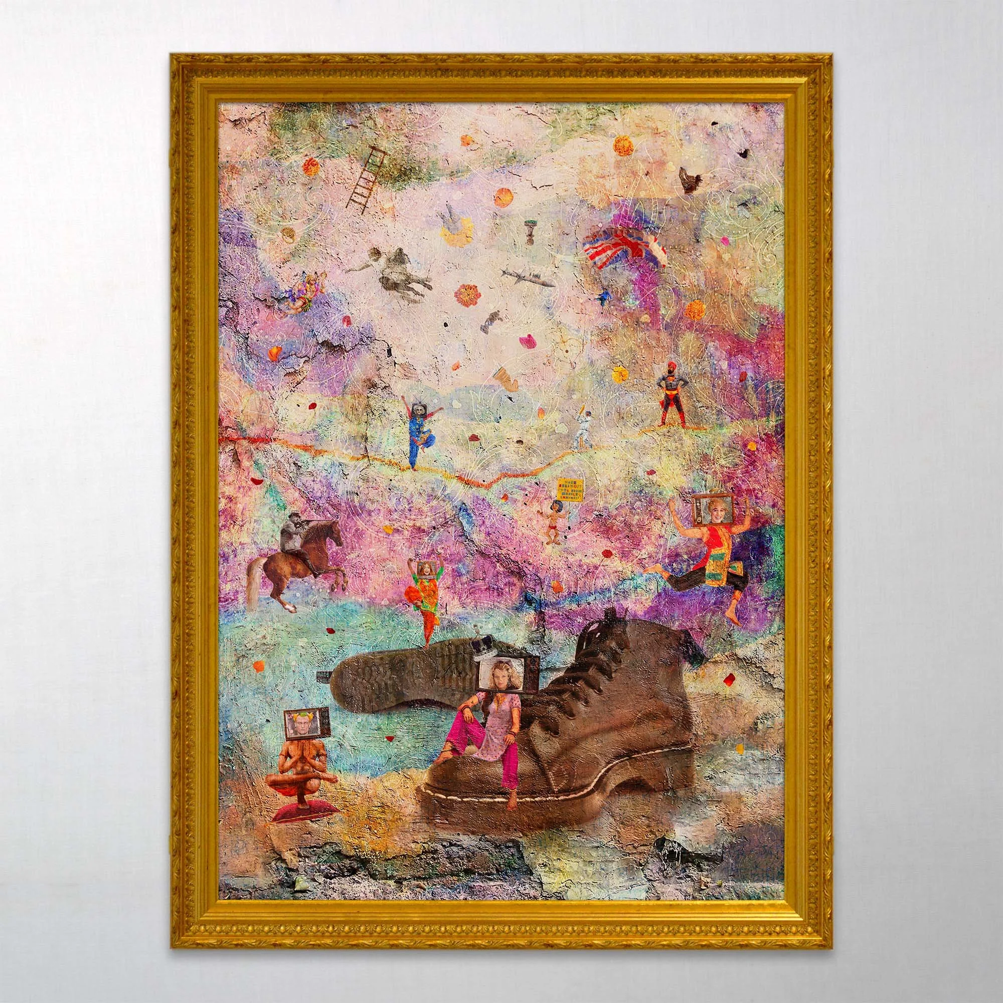 The Stout British Boot
Mixed Media Collage
105cm x 70cm