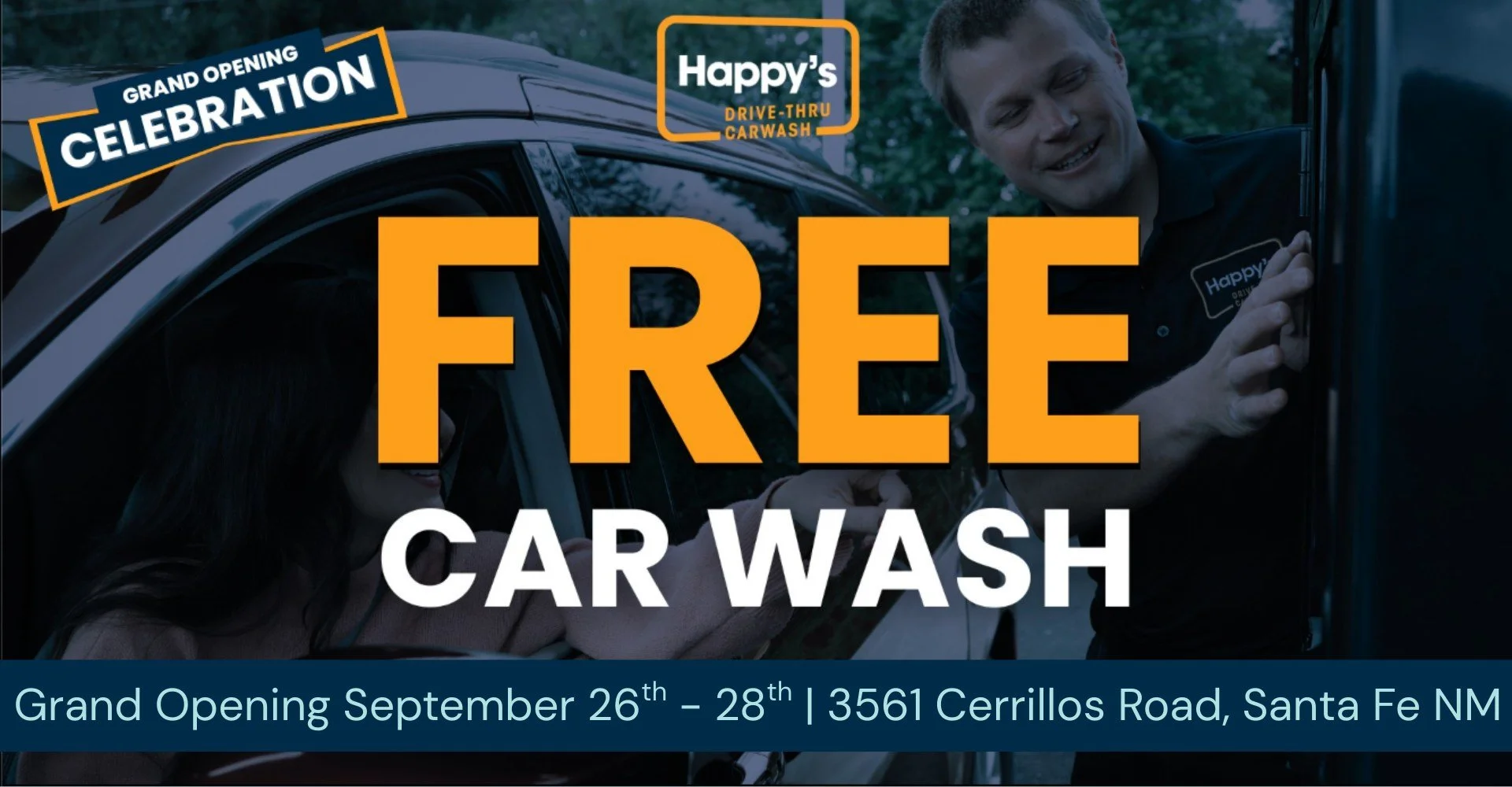 Grand Opening of Happy's FREE CAR WASH