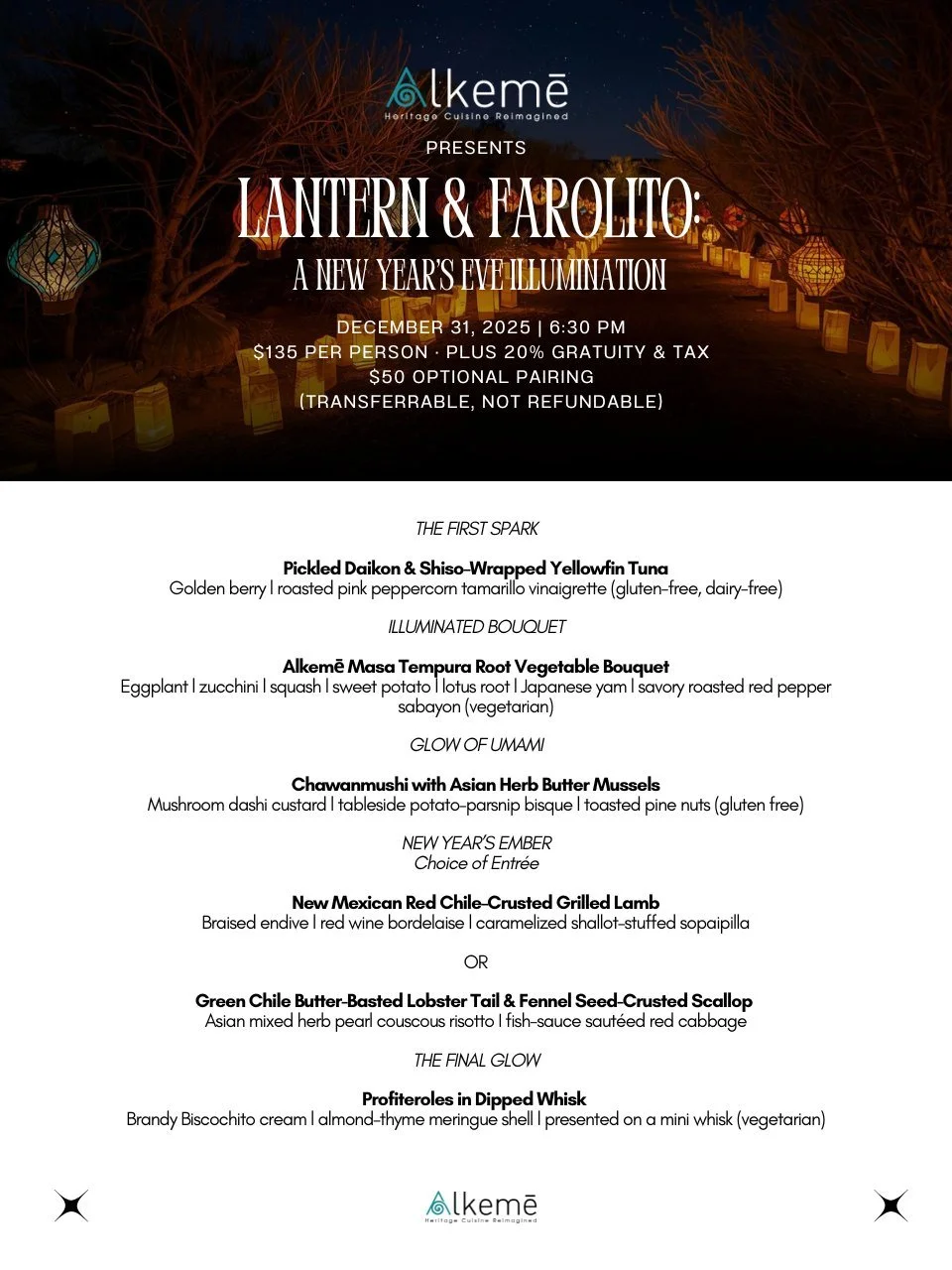 Lantern &amp; Farolito Dinner NYE Illumination 