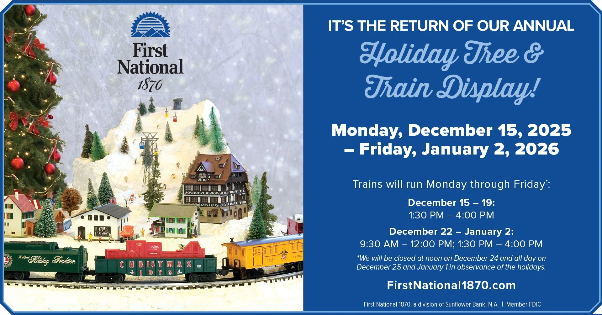 Holiday Tree & Train Display 