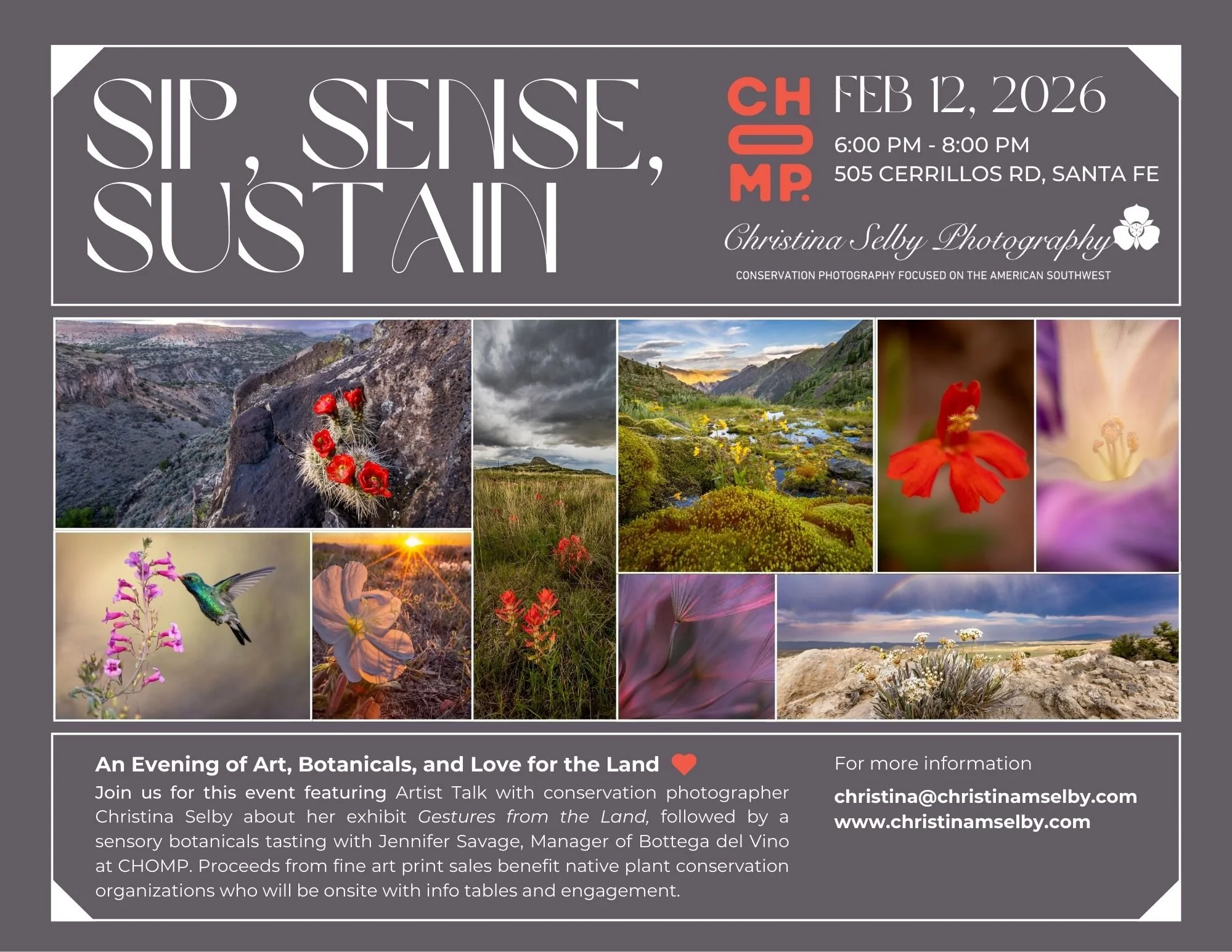 Sip, Sense, Sustain: A Evening of Art, Botanicals & Love For The Land