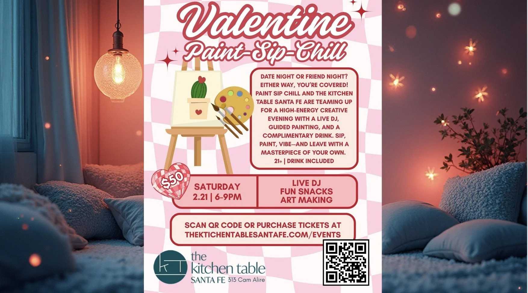 Valentine Paint, Sip, Chill 