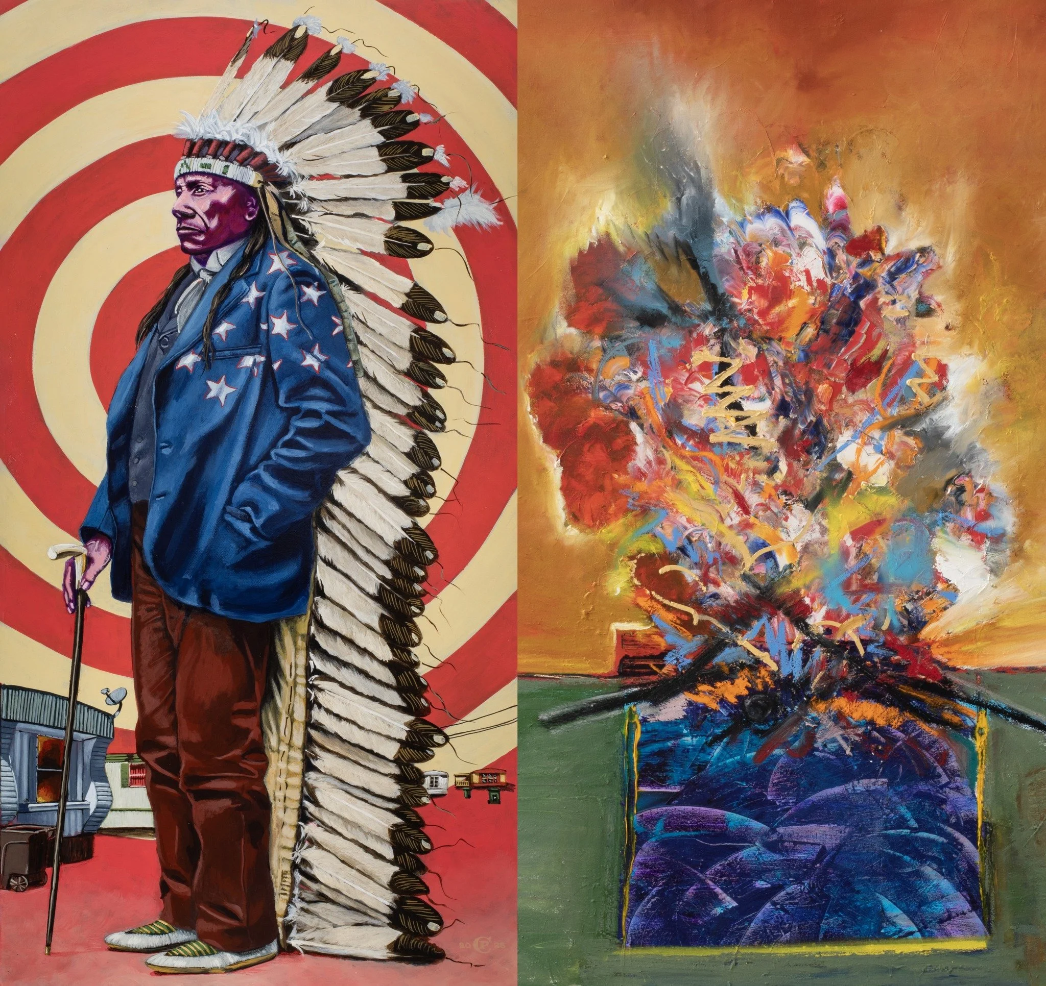 New Paintings Chris Pappan &amp; Jesse Littlebird