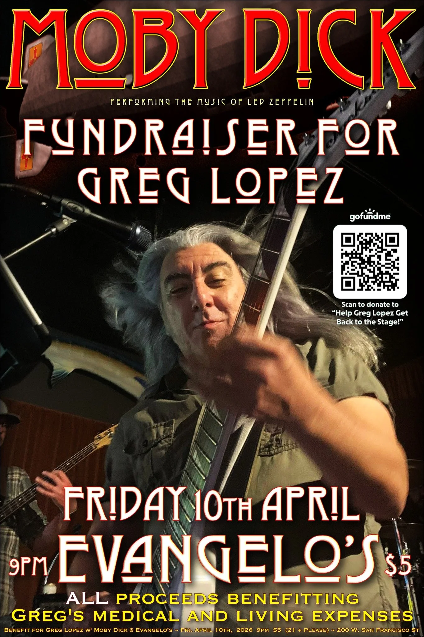 MOBY DICK Fundraiser for Greg Lopez 