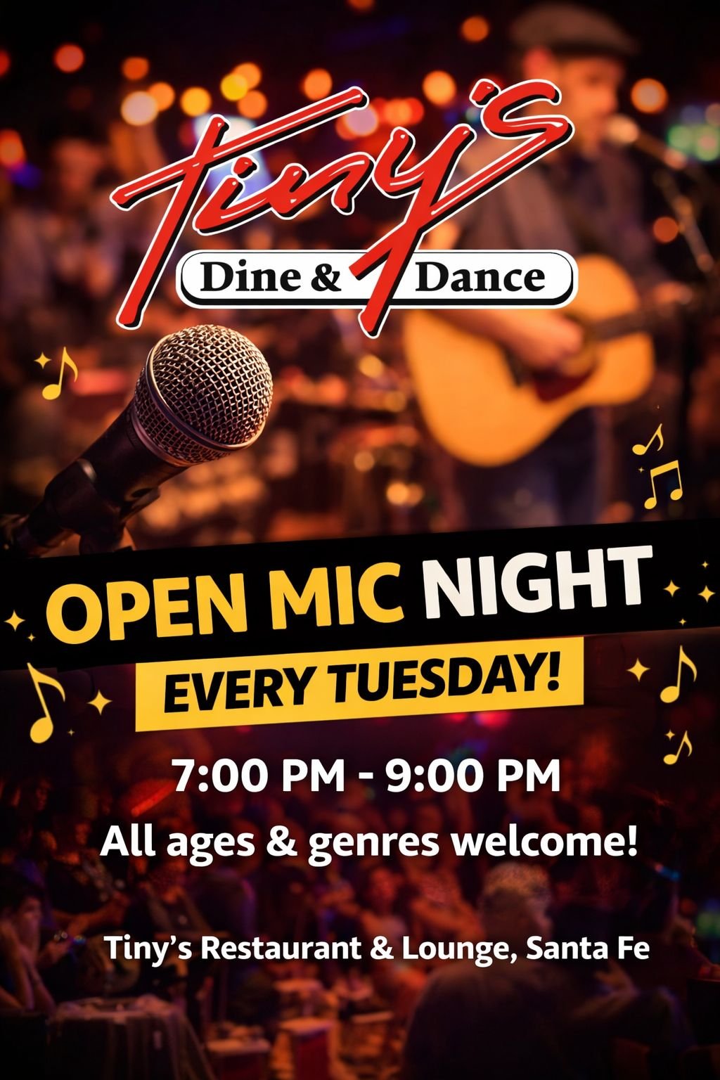 Open Mic Every Tuesday at Tiny's 