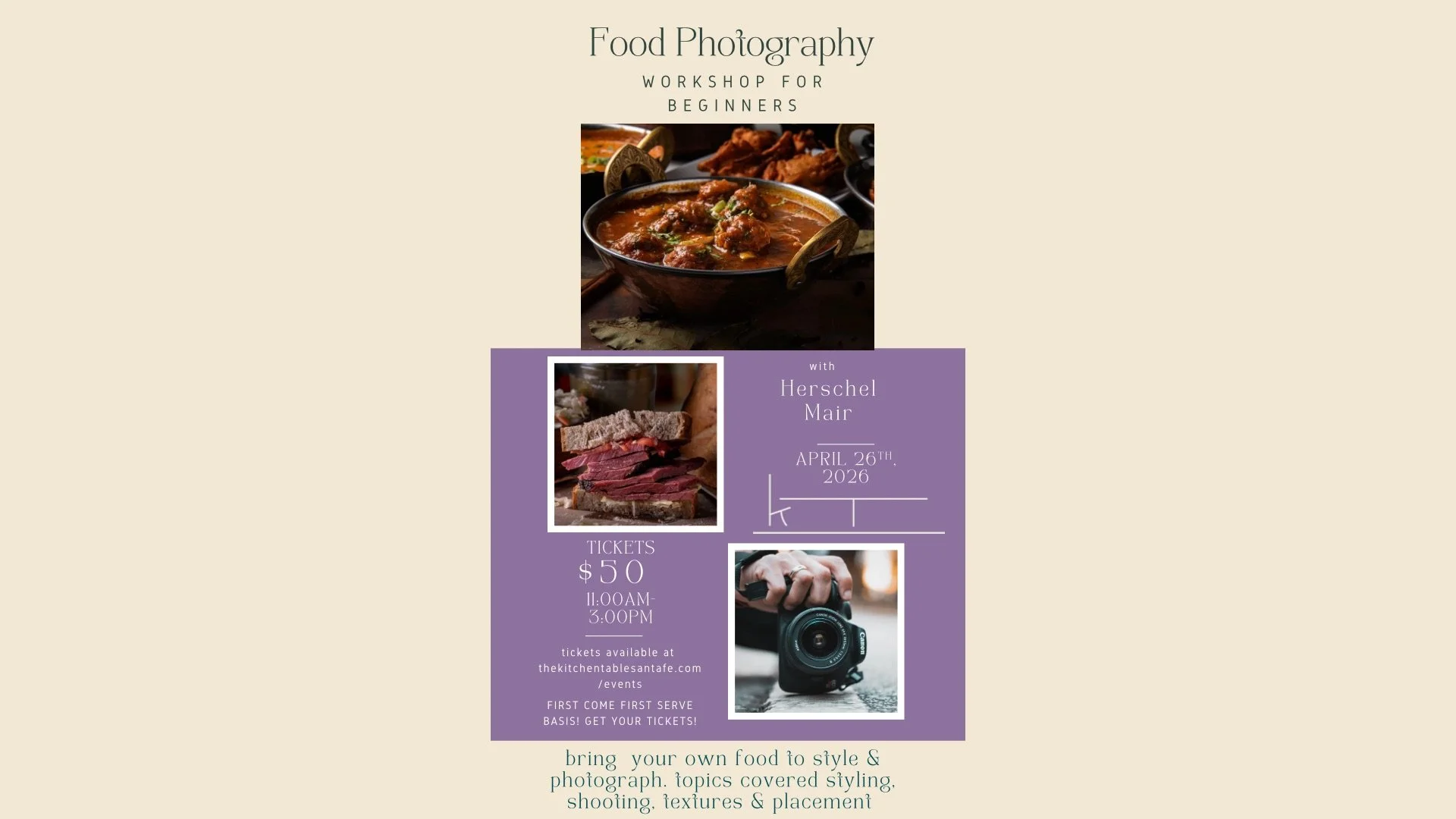 Food Photography Workshop for Beginners 