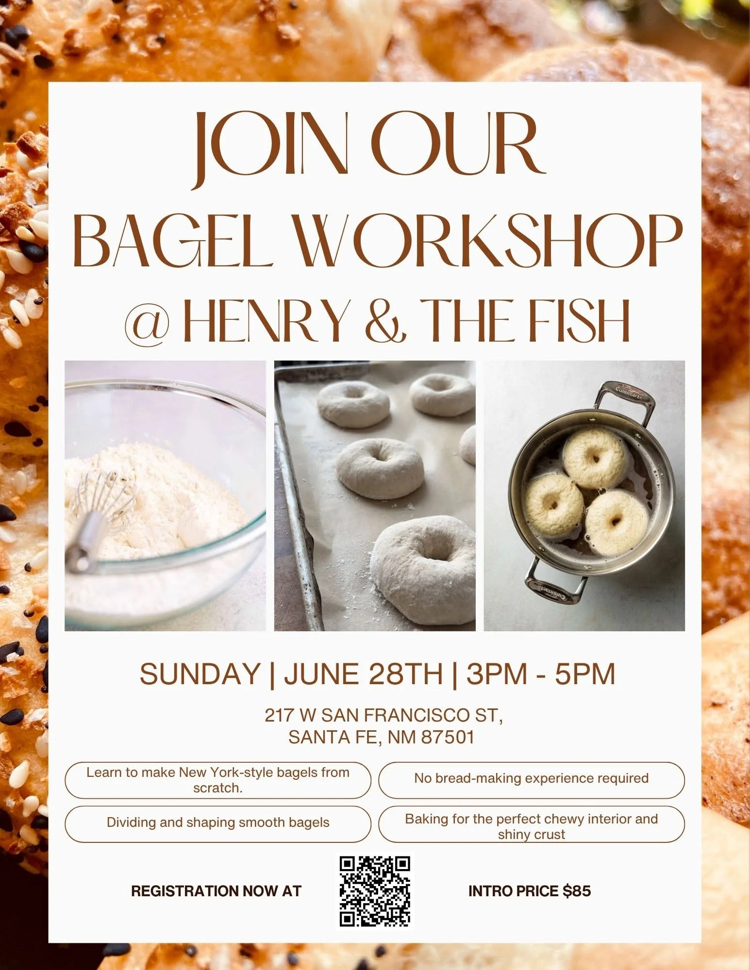 Bagel Making Workshop with Henry & the Fish