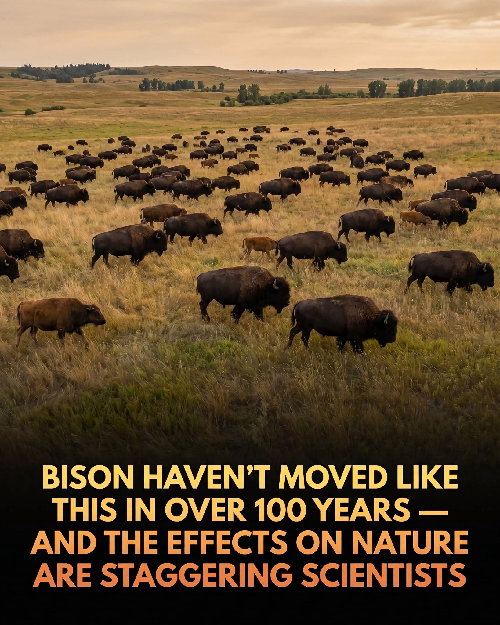 Bison Haven't Moved Like This In Over 100 Years