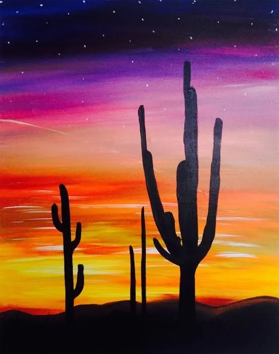 Paint Night Out: Twilight Cactus 