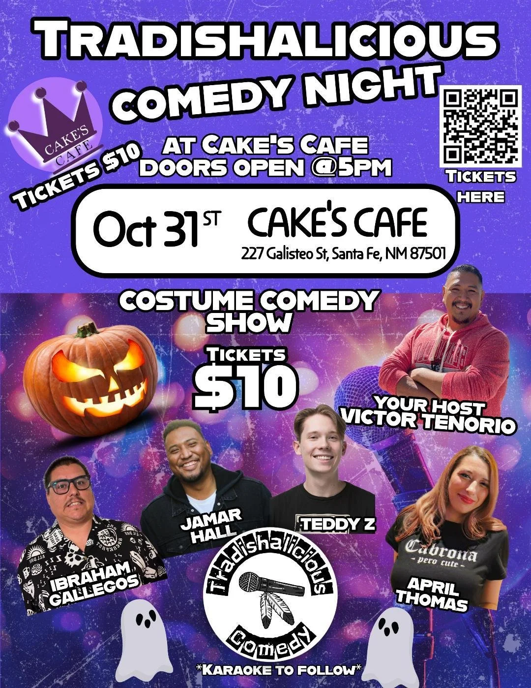 Halloween Laughs with Comedy at Cake's Cafe 