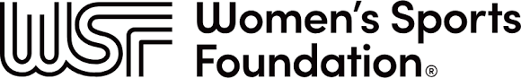 Women's Sports Foundation logo with stylized 'WSF' and text.