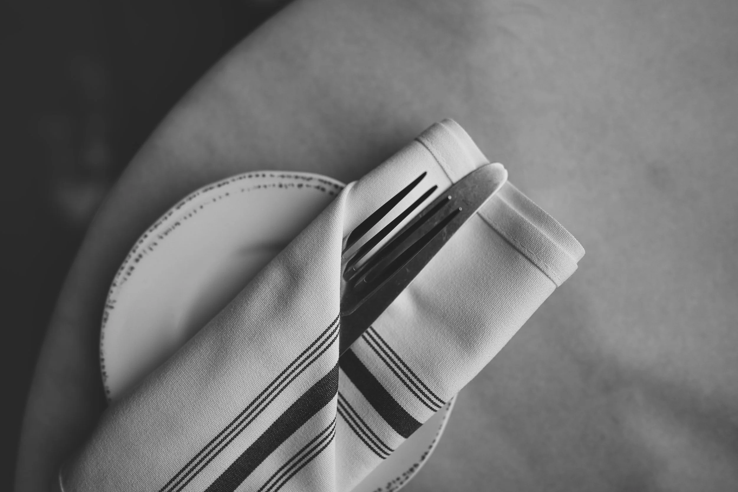 Silverware on a plate