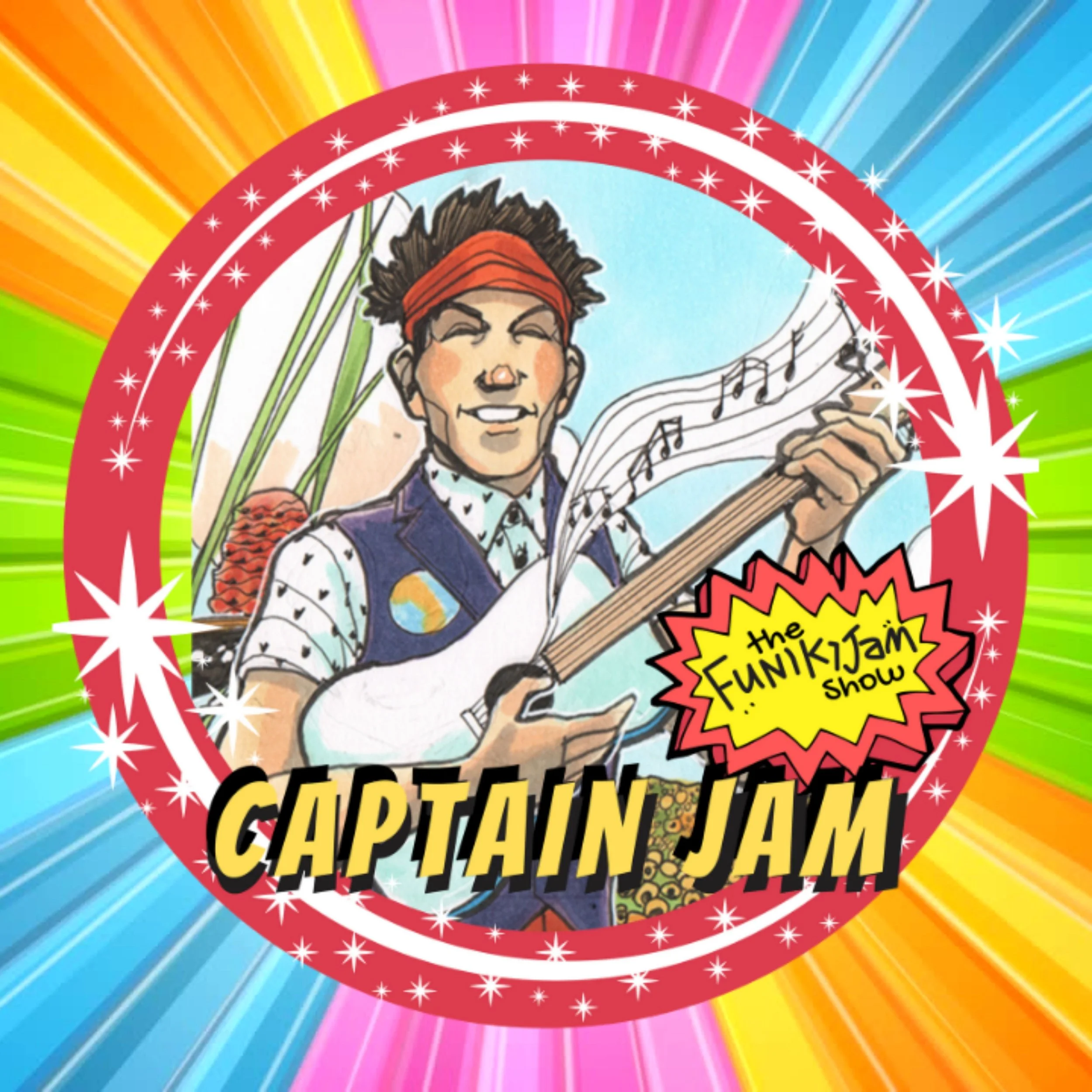 The FunikiJam Show with Captain Jam rainbow logo.jpg