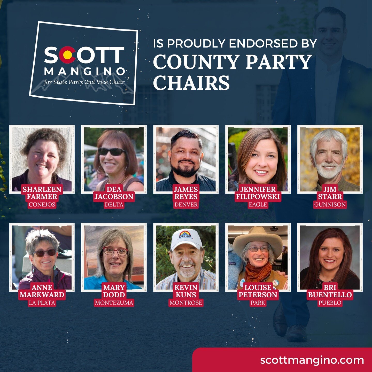 Grateful to receive the endorsement of these exceptional County Party Chairs! Our county parties are the backbone of our movement. Their tireless efforts to advance our values - striving for a fair and equitable Colorado are unparalleled. Their work 