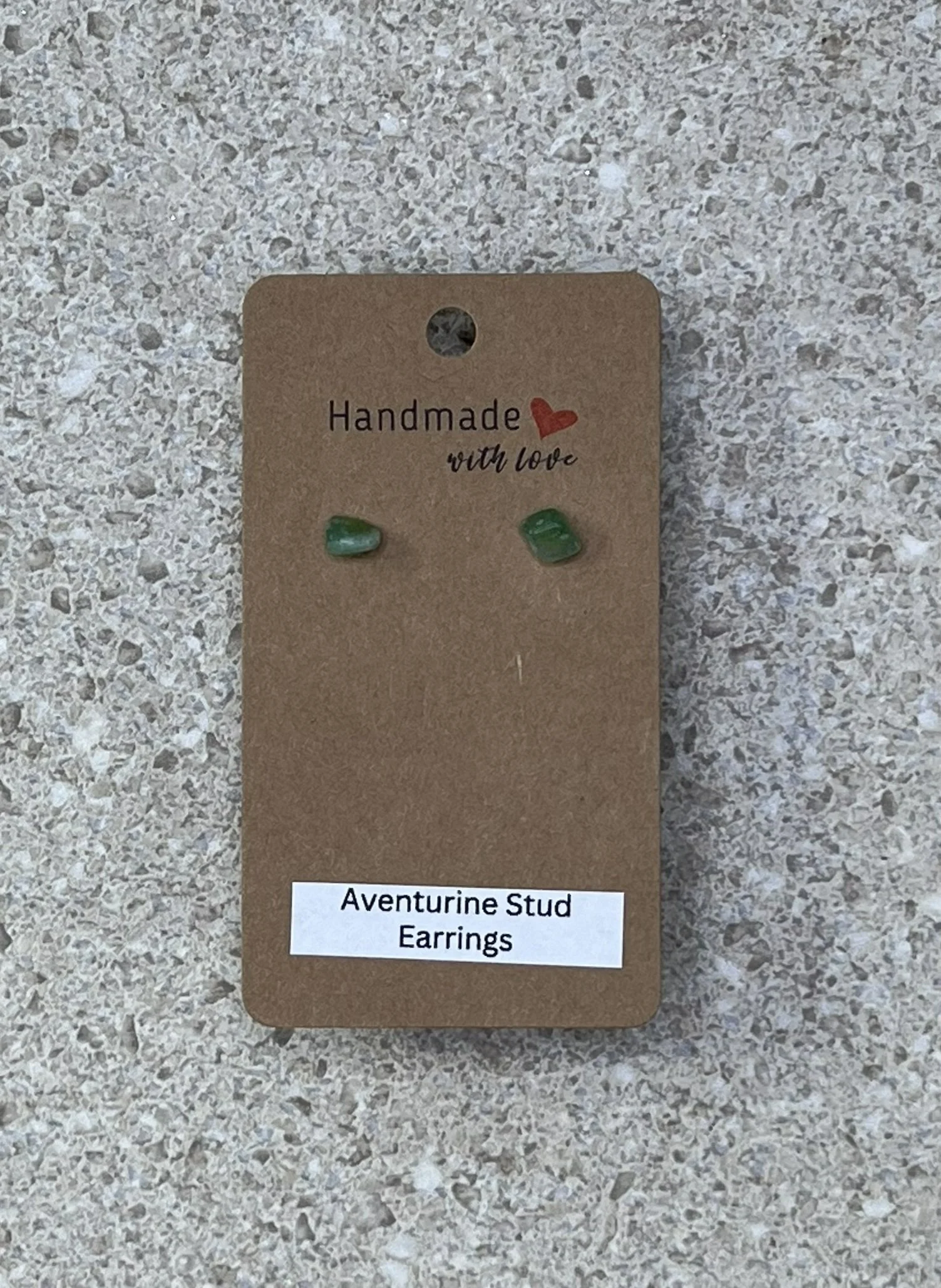 Aventurine Stone Stud Earrings