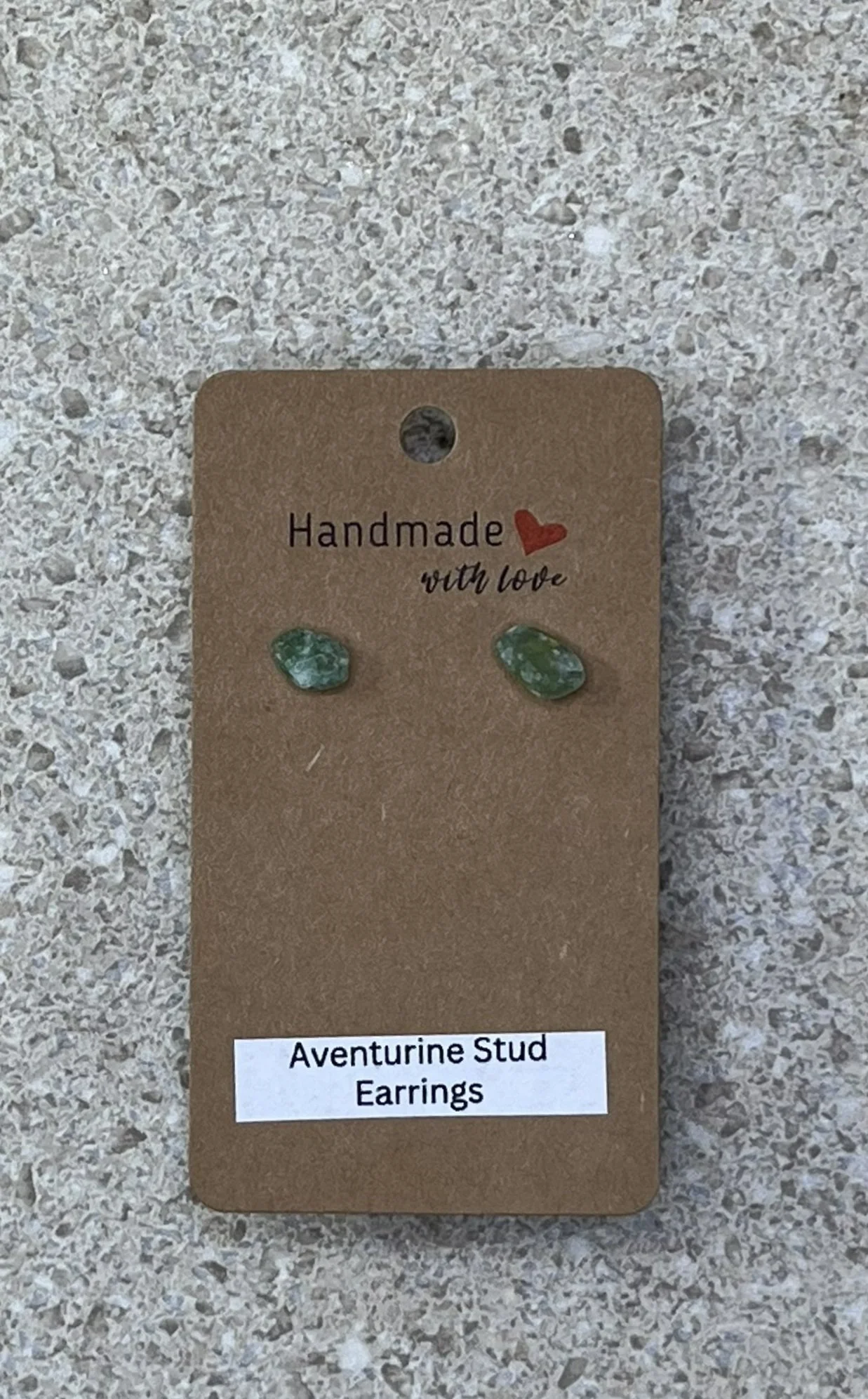 Aventurine Stone Stud Earrings
