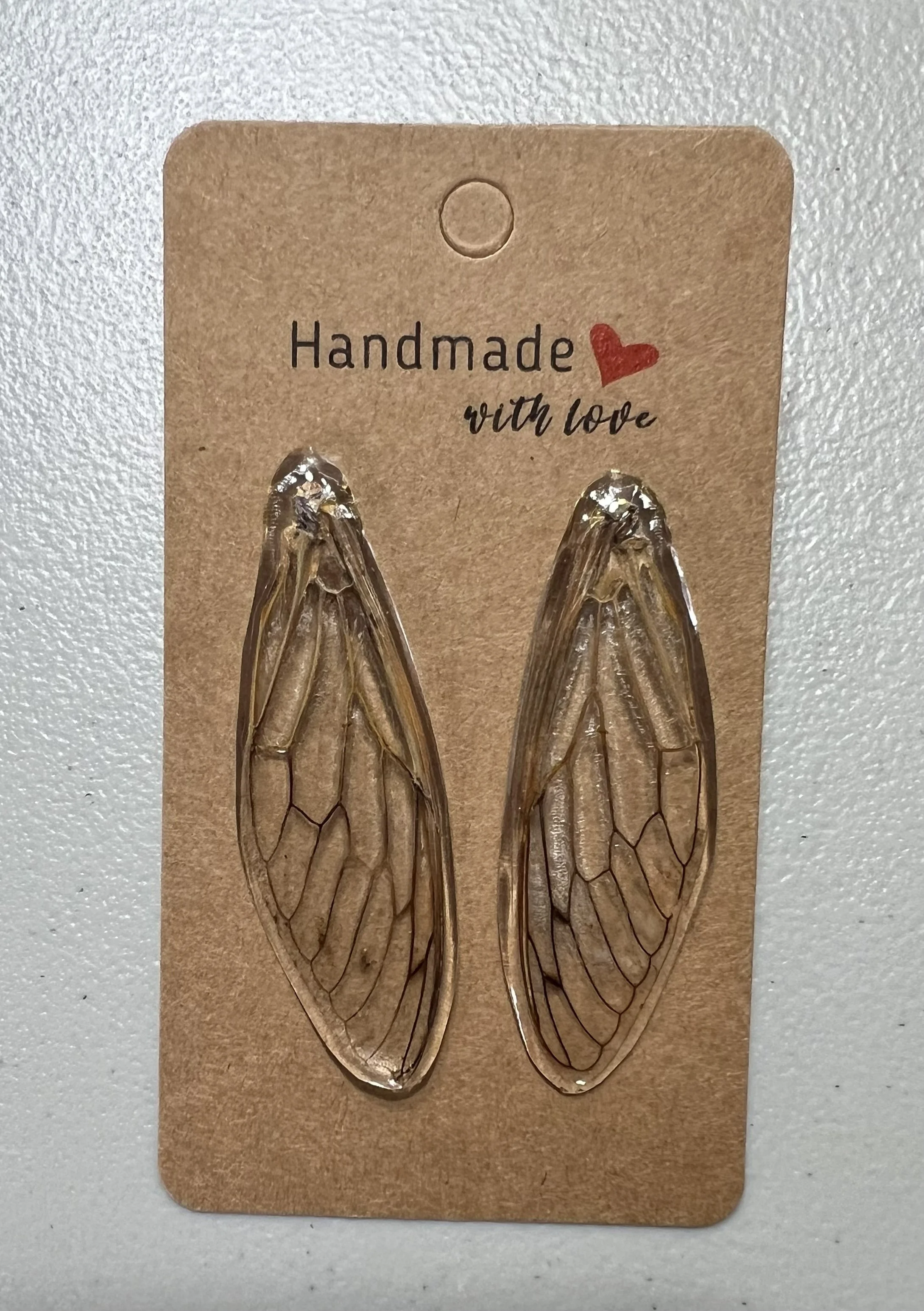 Real Cicada Wing Stud Earrings
