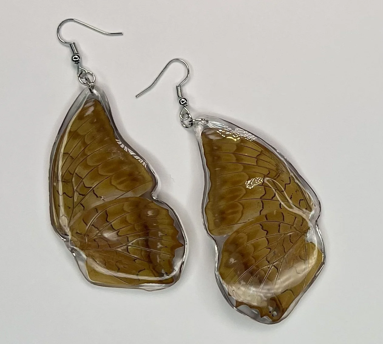 Brown and Black Butterfly Wings Dangle Earrings