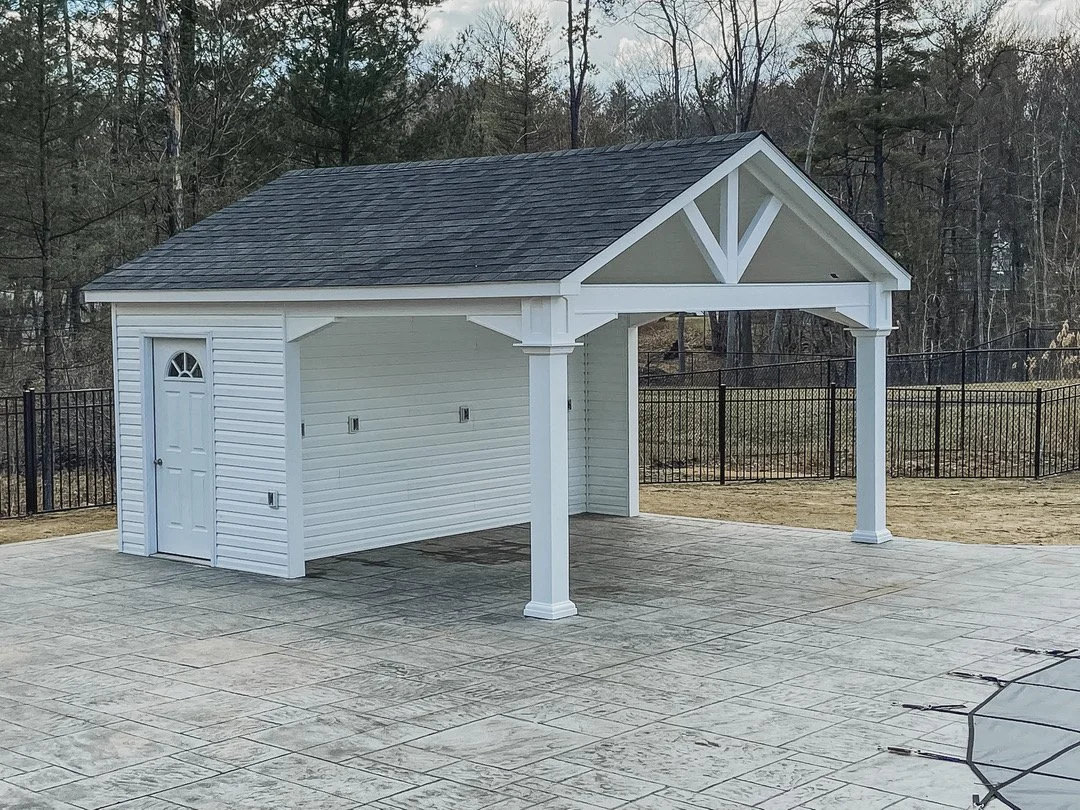 storage shed with pavilion
