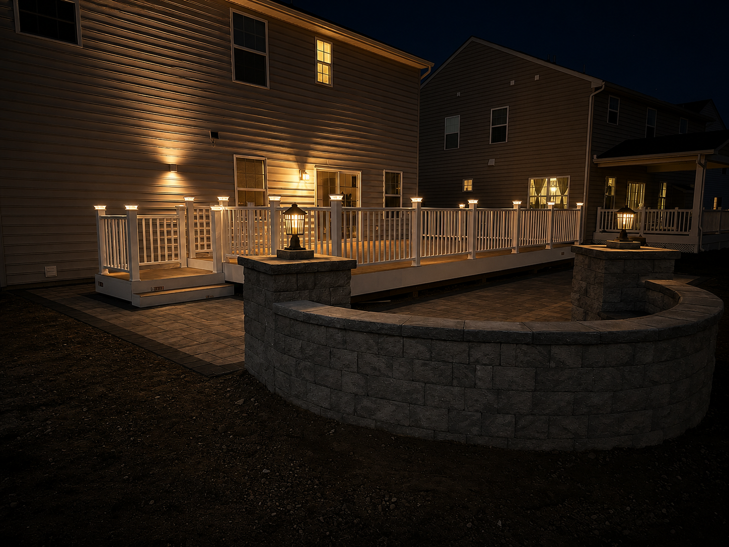 Custom paver patio in Middletown, DE designed by Studio G Indoor Spaces & Outdoor Living for backyard entertaining.