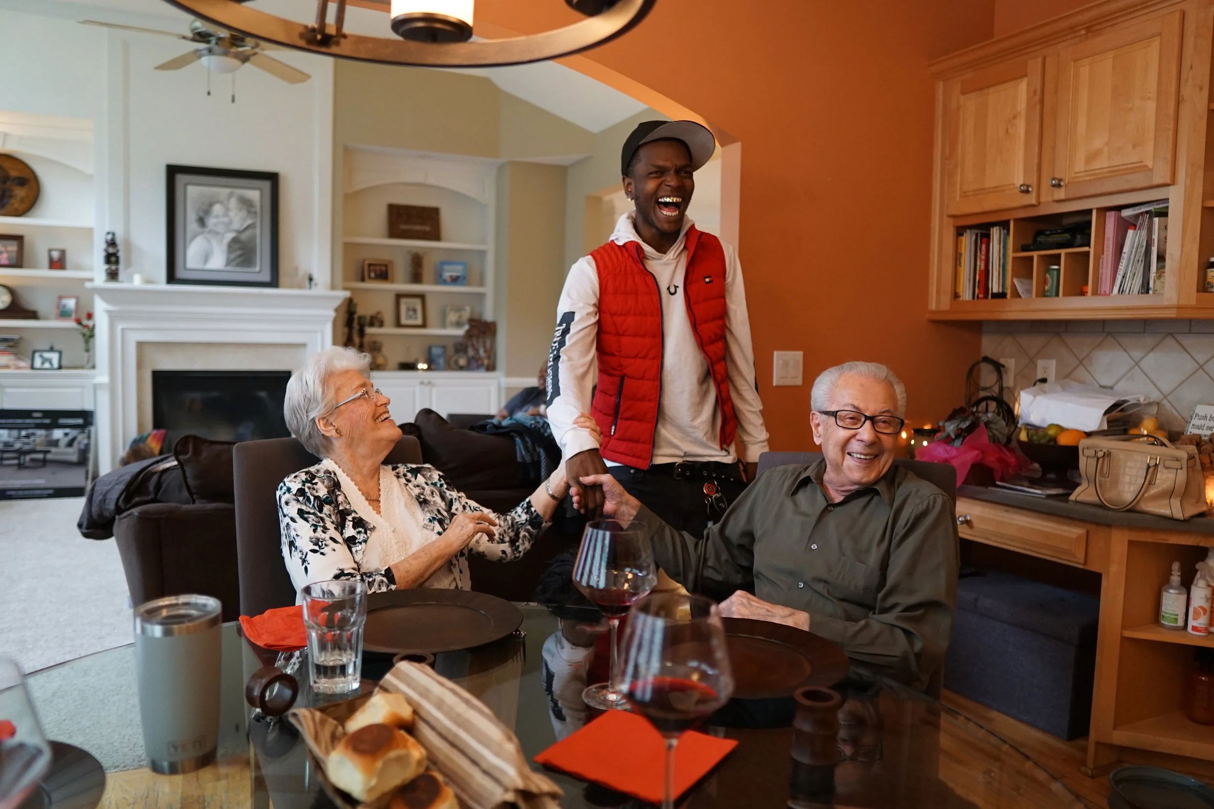 Laughter, creating a bond between family members
  - Raleigh, North Carolina