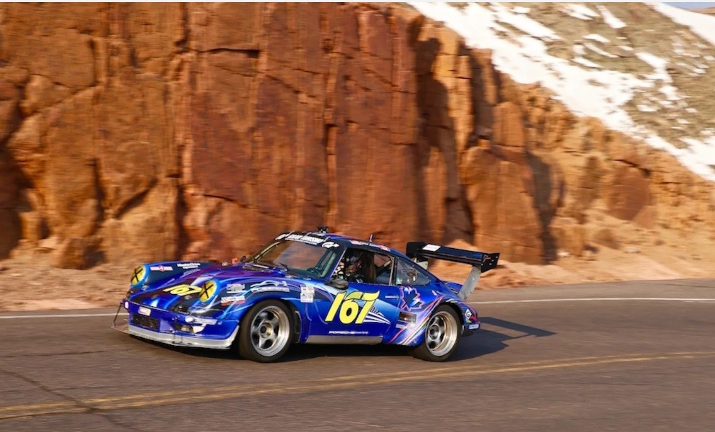 Racer article of Chris Lennon Pikes Peak Porsche EV