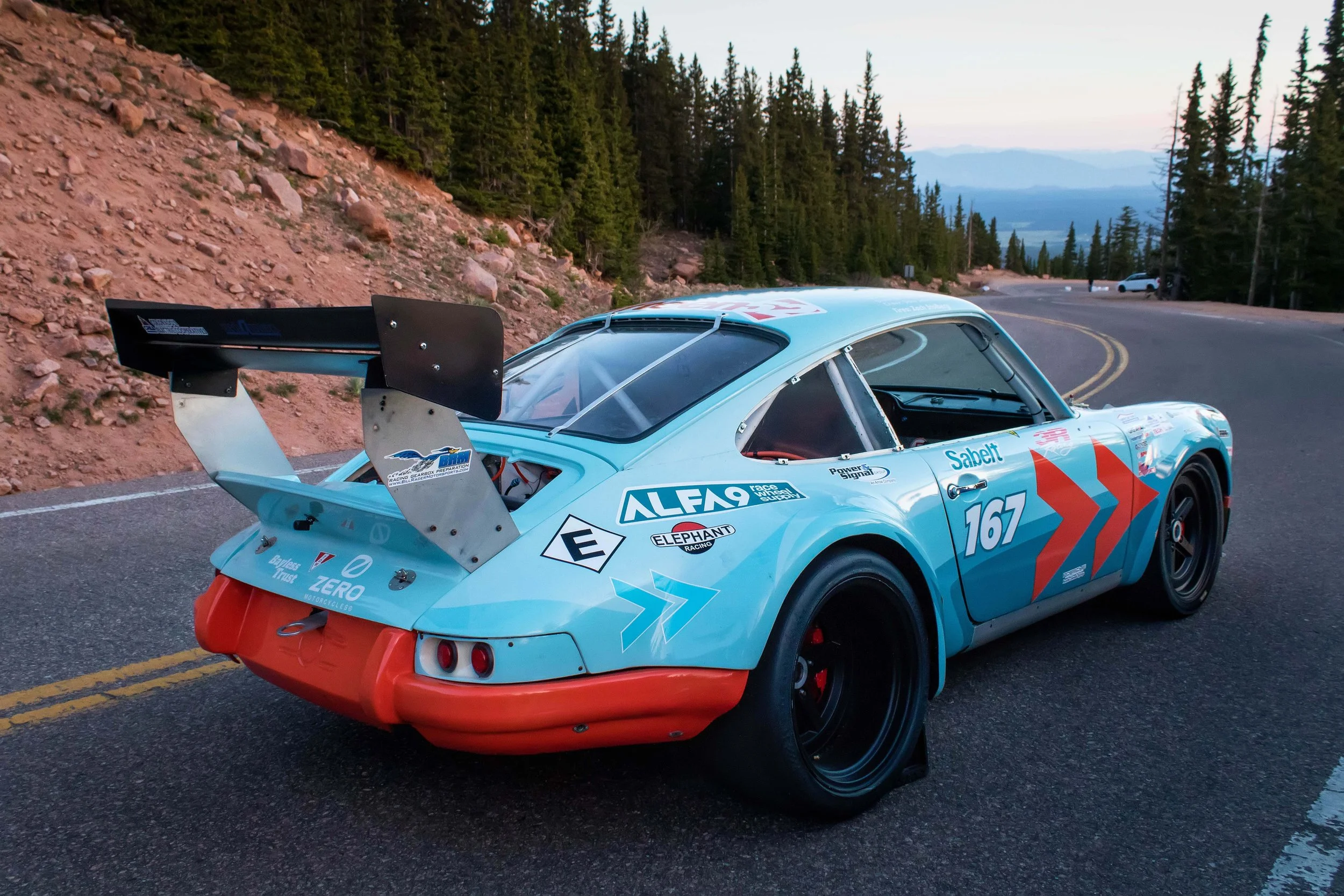 EV Converted porsche on Pikes Peak