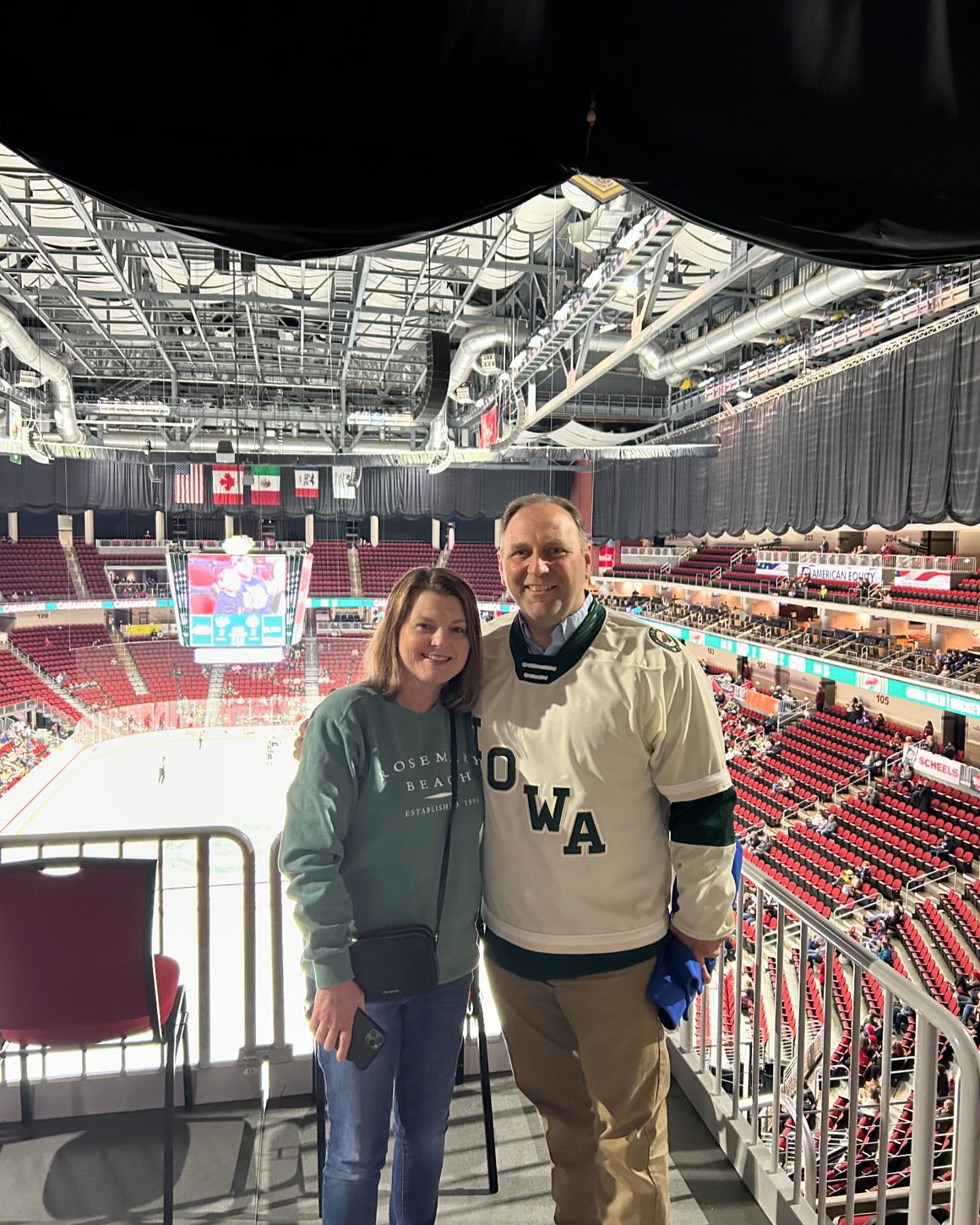 We had a good time watching the Iowa Wild hockey game this evening.