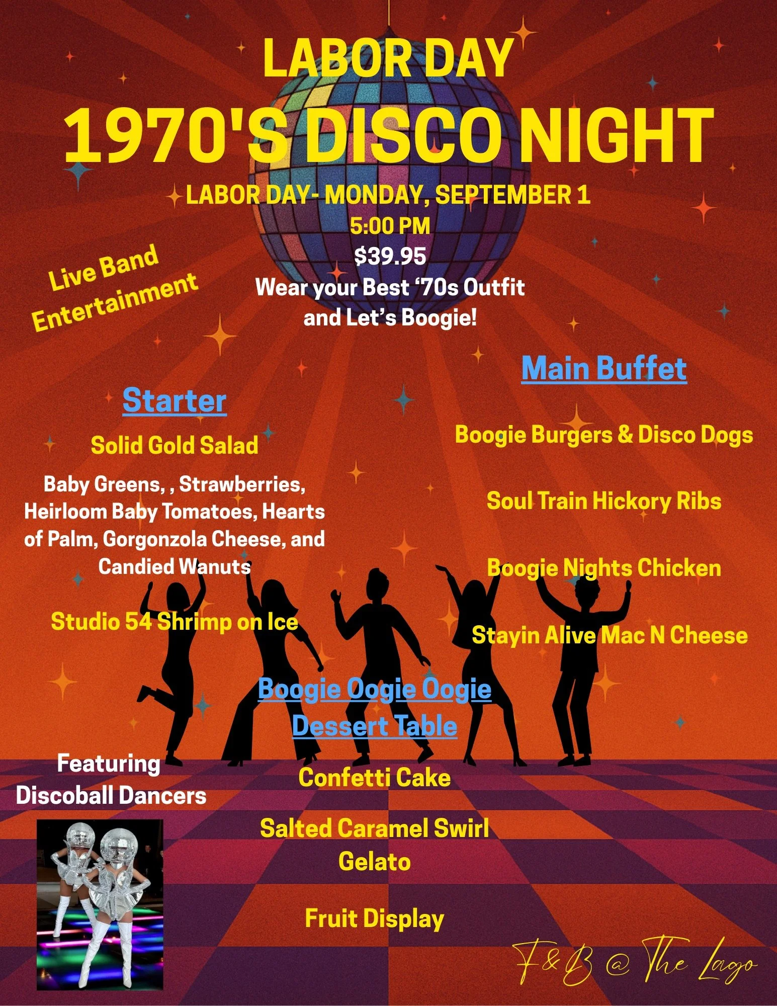 Labor Day Disco Party at Boca Lago Golf & Country Club