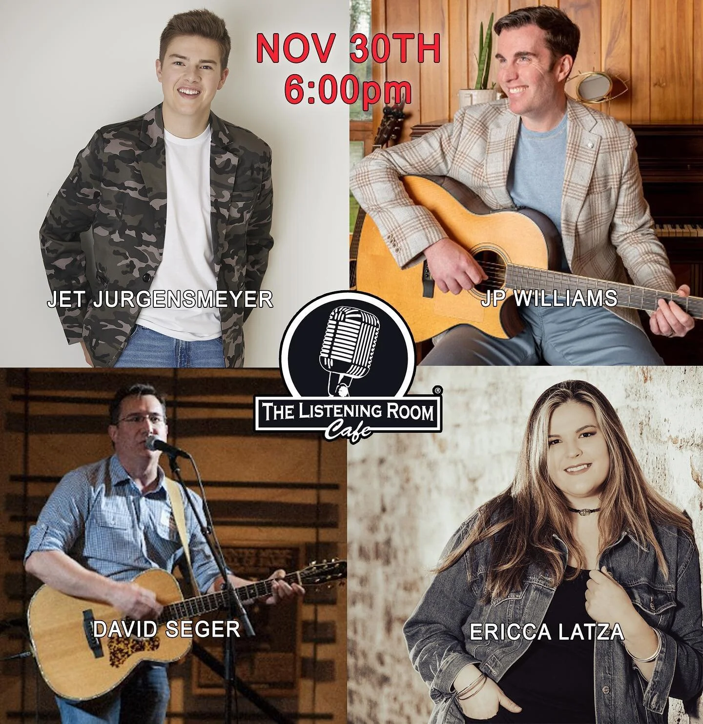 Tomorrow Night @thelisteningroom @jetjurgensmeyer 6:00 Nov 30th