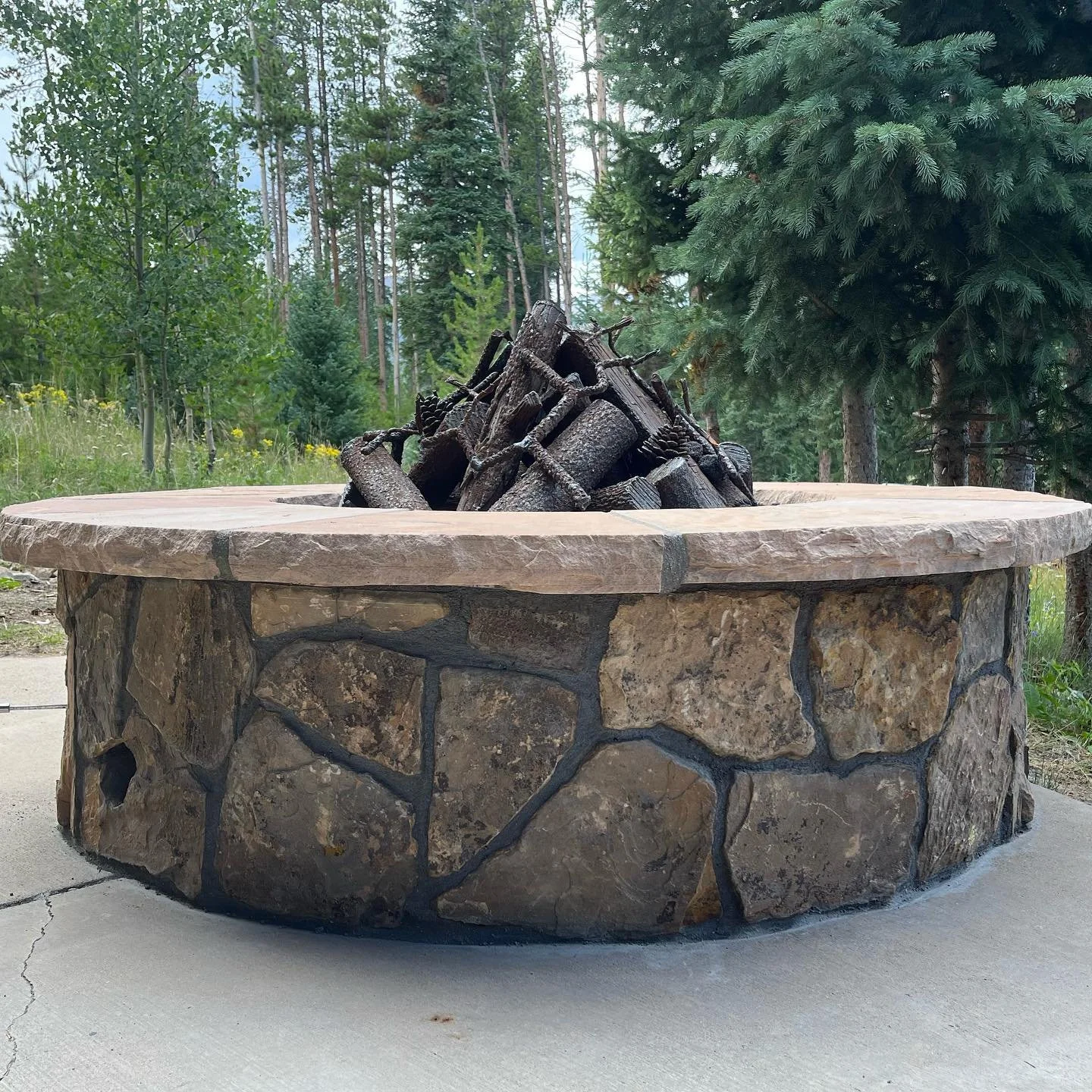 Custom fire-pit just completed. 🌟