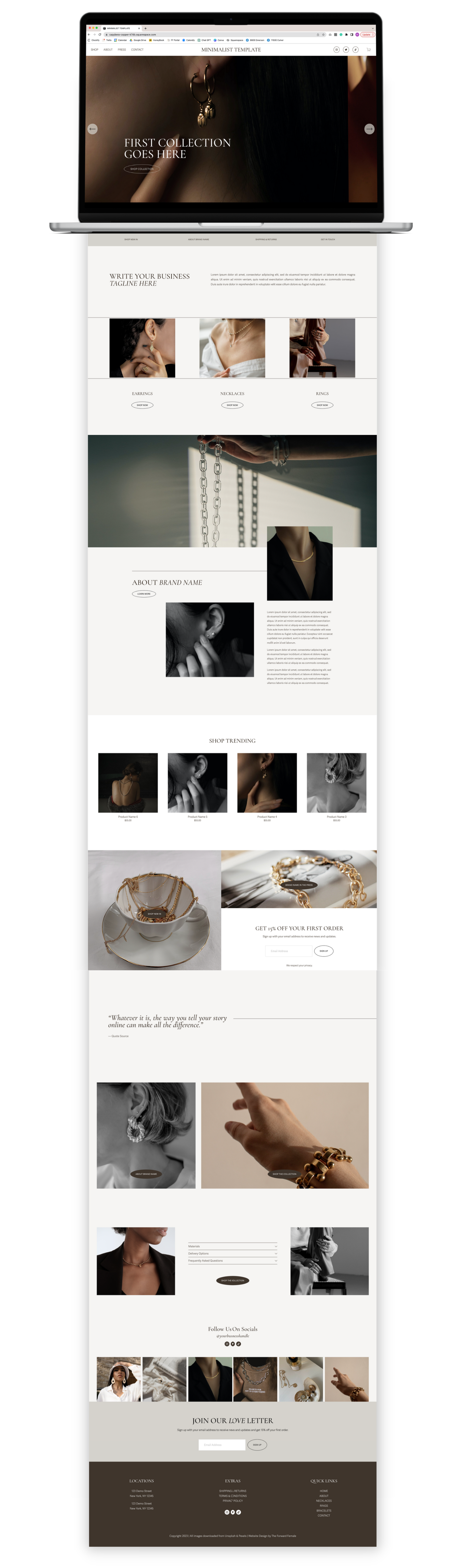Minimalist Website Template | Create Your Minimalist Website Today ...