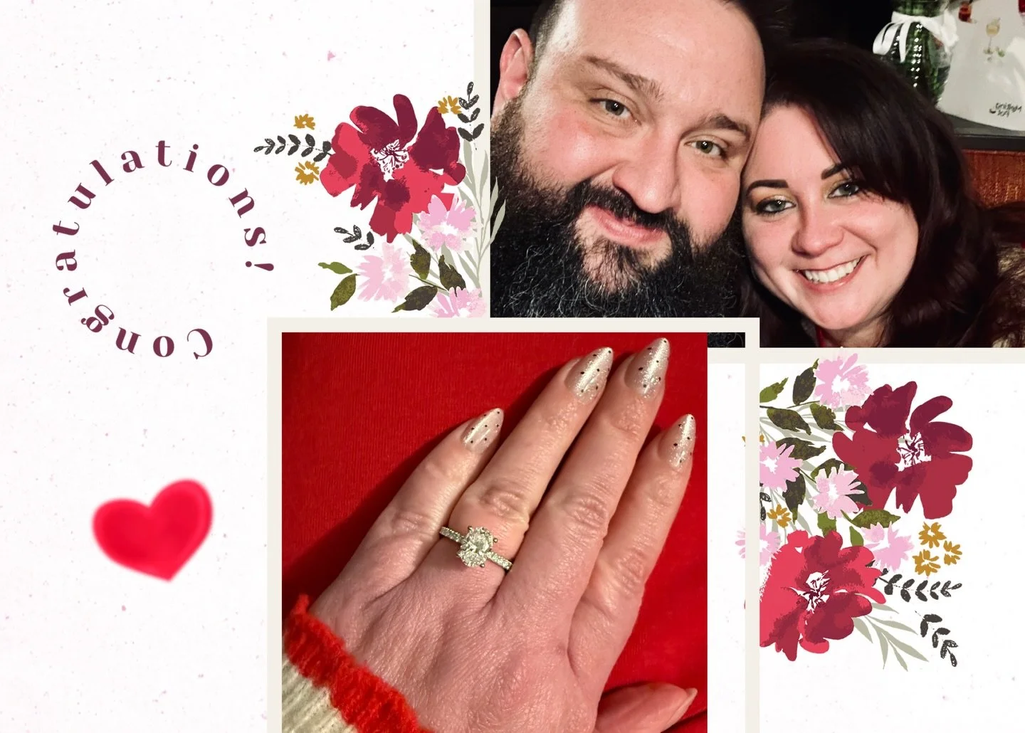 Congratulations to Jon &amp; Sareese on their engagement! 💕 We are so happy for you both! 🥂