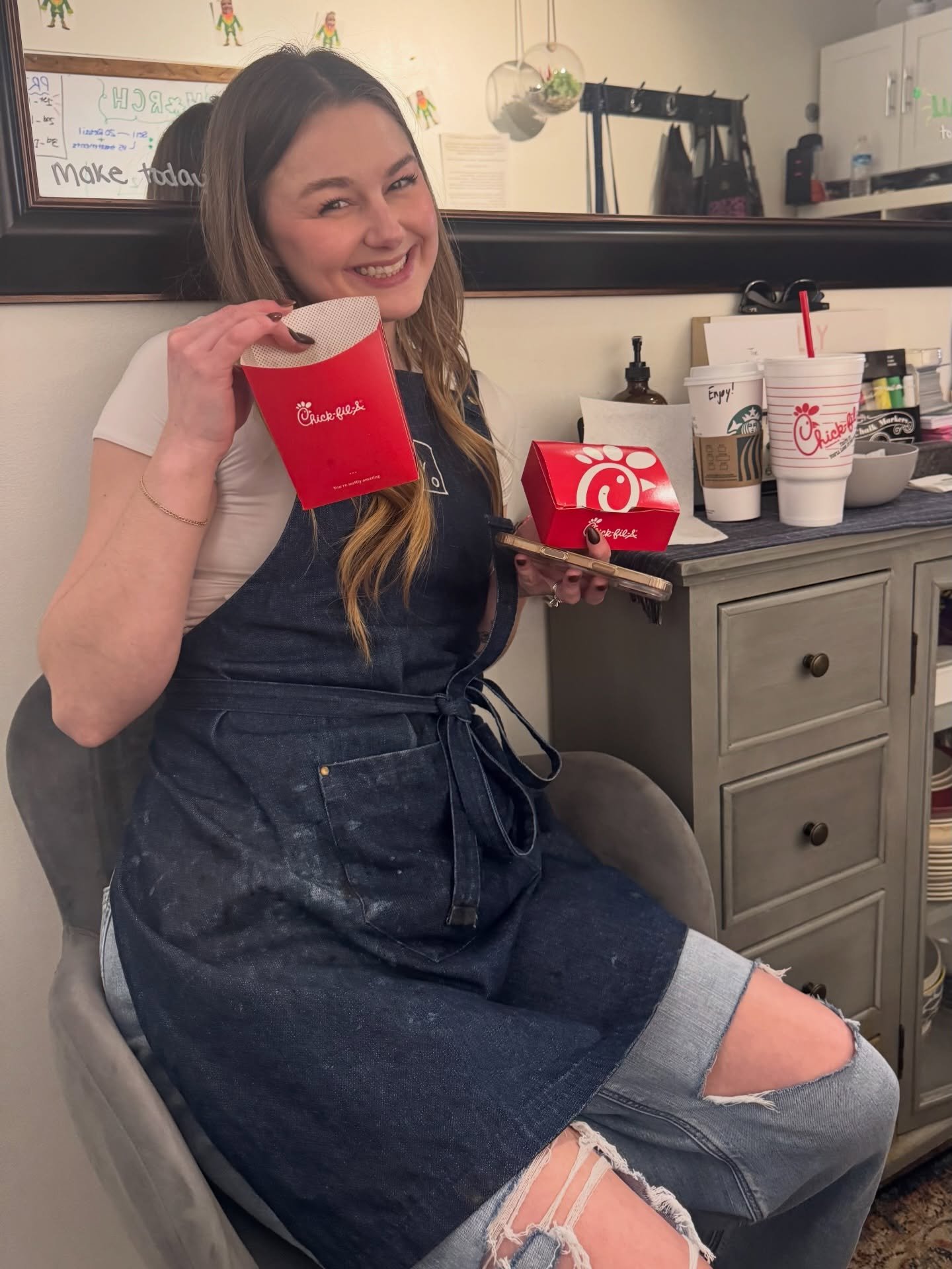 Ava got her birthday lunch today&hellip; Chick-Fil-A&rsquo;s biggest fan! 😍 #chickfilalebanon