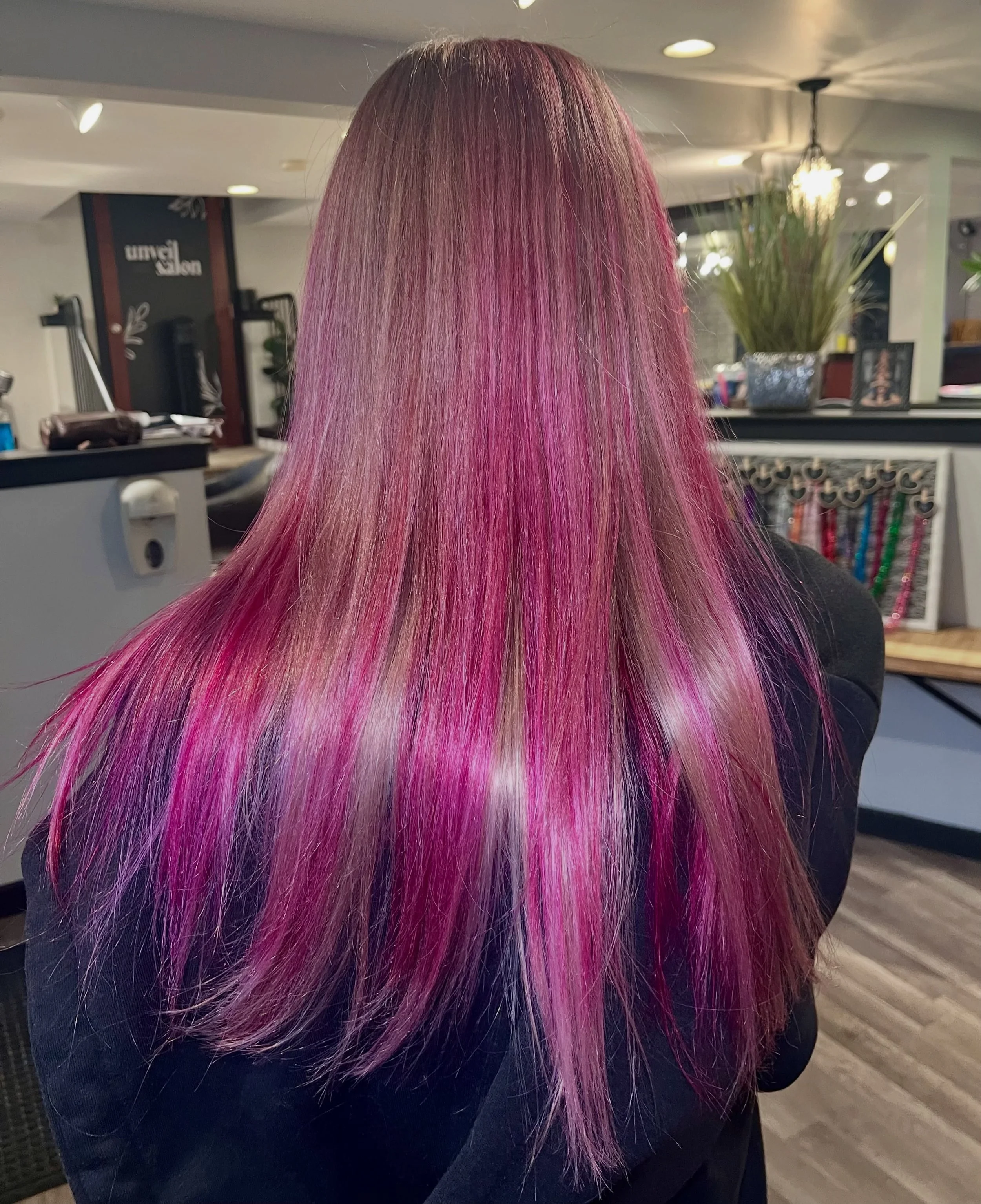 Pretty in pink for this birthday girl! 💕🎉 Hair by Laurette!