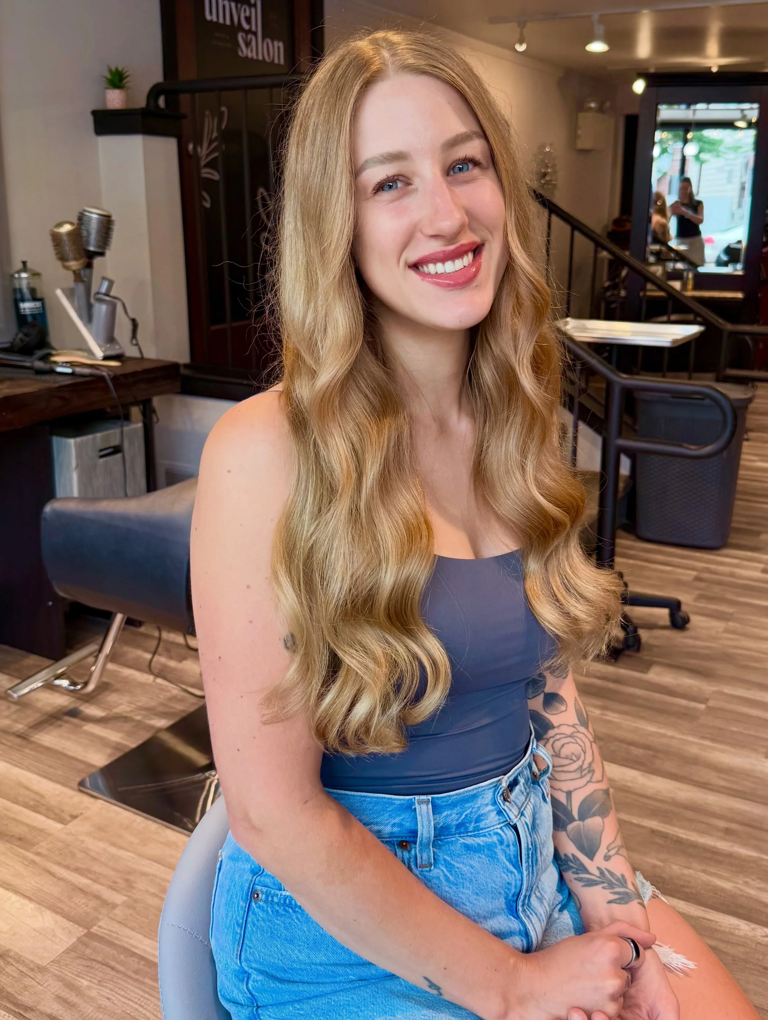 When the stylist becomes the guest. 🤎🍯

Even hairstylists need a little time in the chair. Jess H. traded places for the day and let Ava work her magic with this gorgeous honey copper transformation &mdash; warm, dimensional and still beautifully n