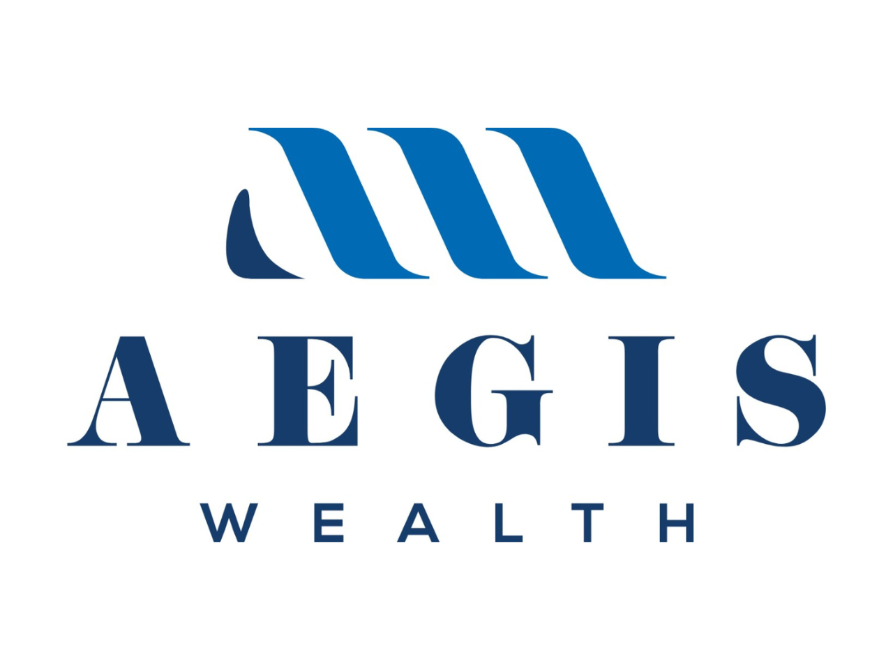 Aegis Wealth logo featuring blue sailboat icon above the words 'Aegis Wealth' in blue text.
